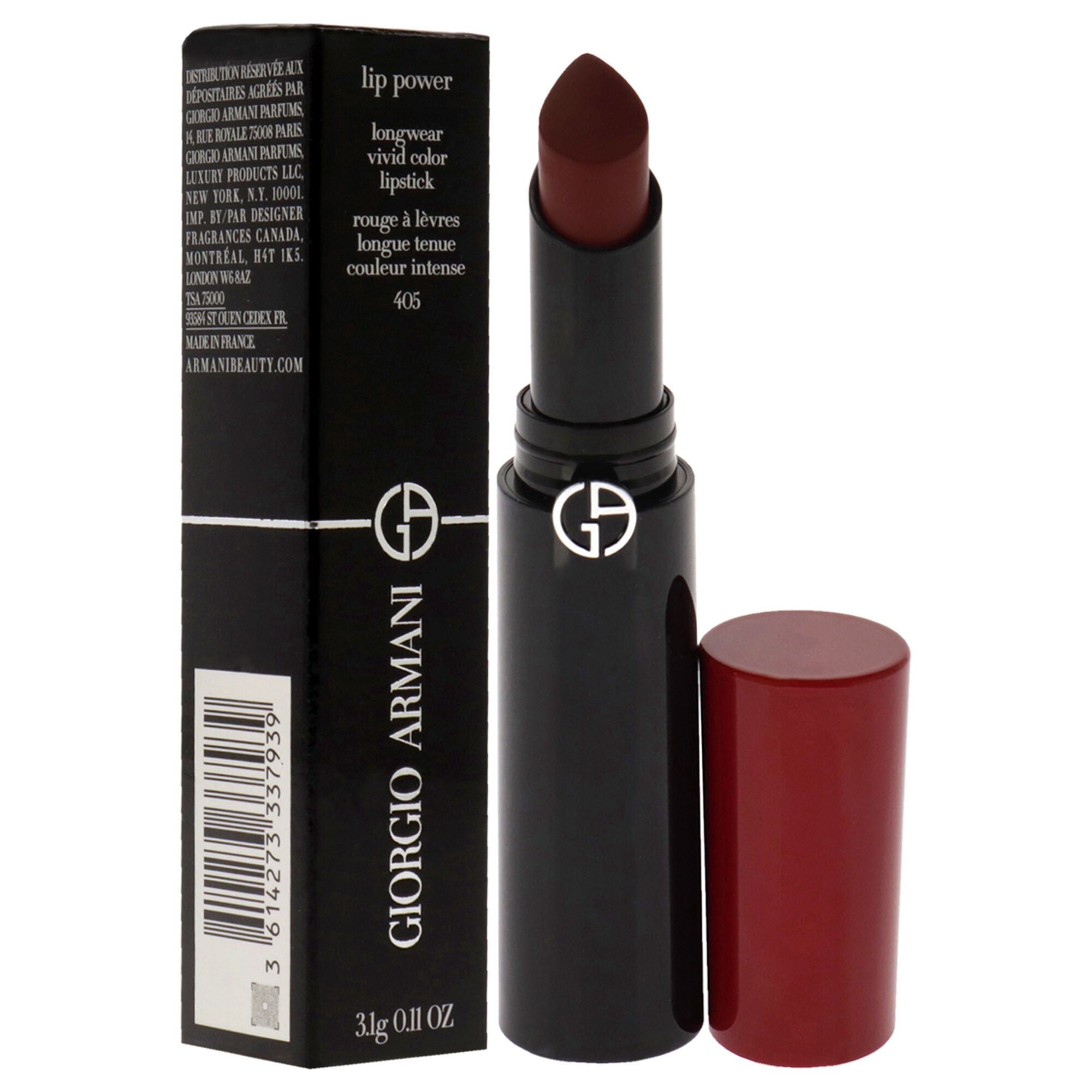 Lip Power Longwear Vivid Color Lipstick - 405 Sultan by Giorgio Armani for Women - 0.11 oz Lipstick, See Description, alternate image number 2