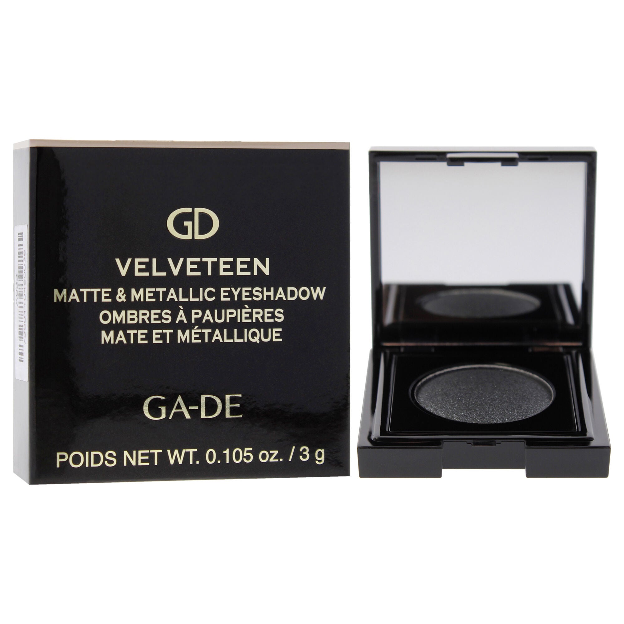 Velveteen Matte and Metallic Eyeshadow - 230 Glam Noir by GA-DE for Women - 0.105 oz Eye Shadow, See Description, alternate image number 1