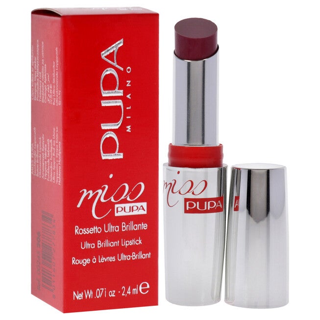 Miss Pupa Ultra Brilliant Lipstick - 206 Infinitive Mauve by Pupa Milano for Women - 0.071 oz Lipstick, NA, alternate image number null