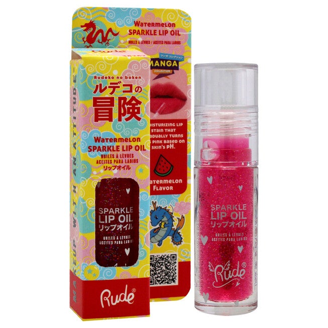 Manga Collection Manga Sparkle Lip Oil - Watermelon by Rude Cosmetics for Women, See Description, alternate image number 2
