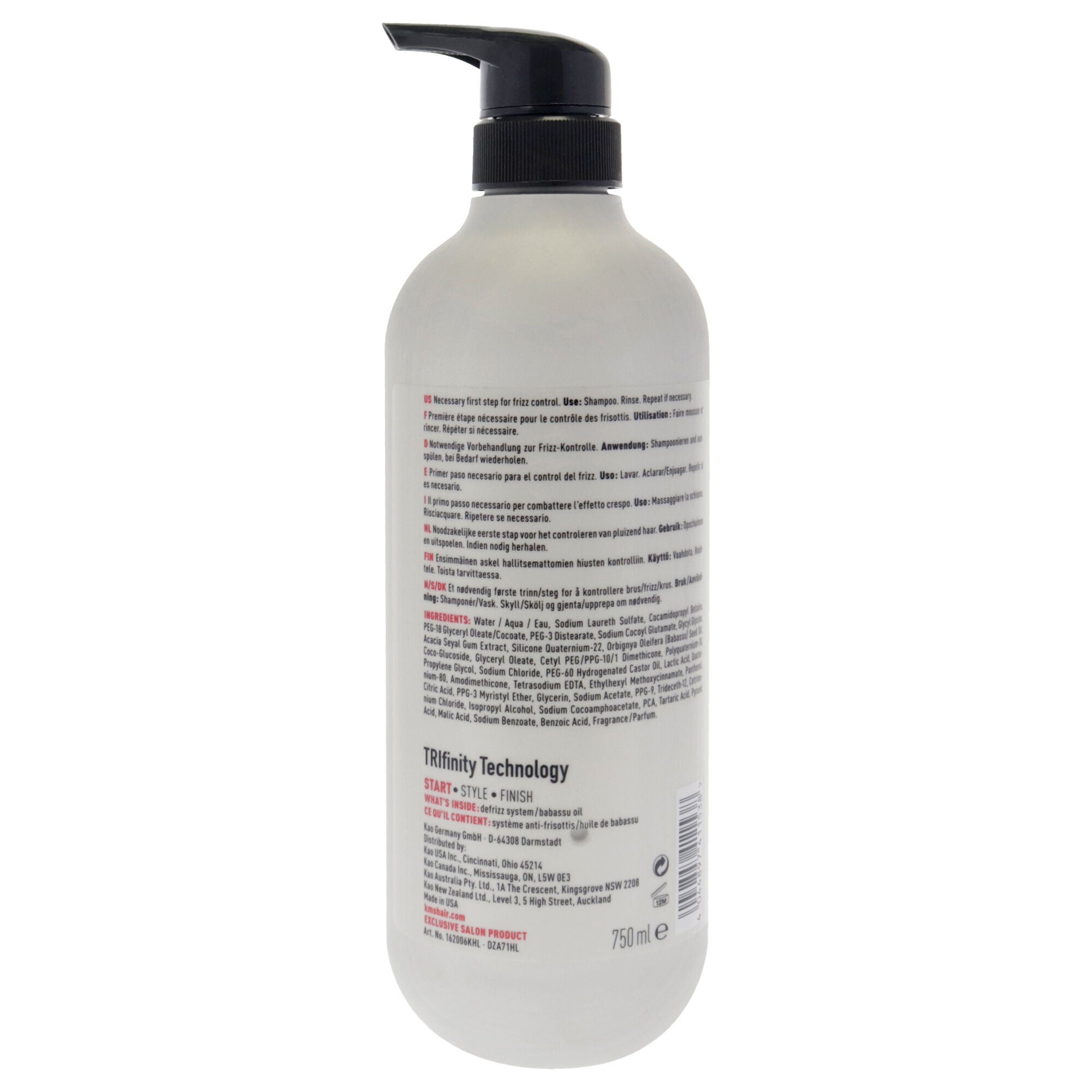 Tame Frizz Shampoo by KMS for Unisex - 25.3 oz Shampoo, See Description, alternate image number 1