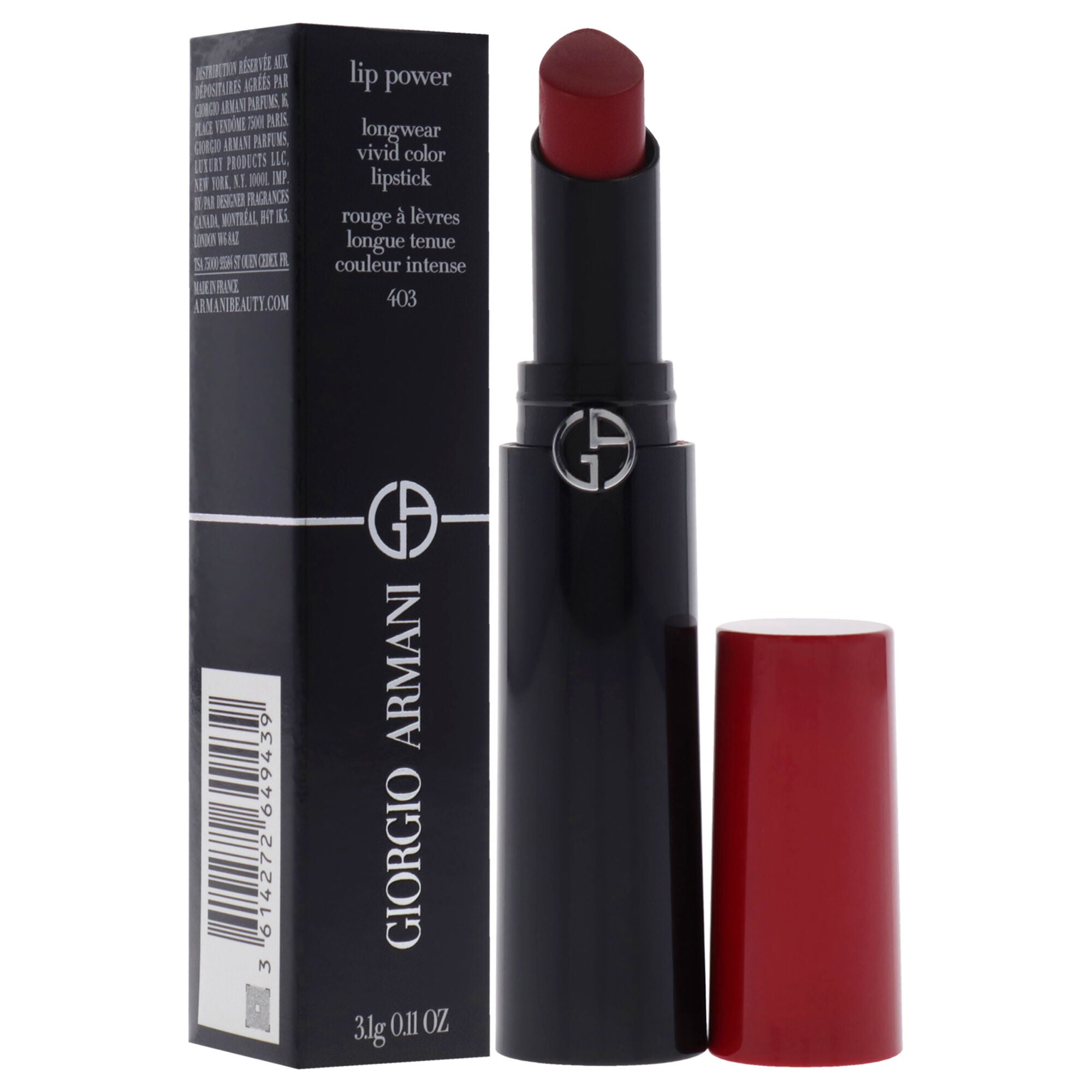 Lip Power Longwear Vivid Color Lipstick - 403 Fighter by Giorgio Armani for Women - 0.11 oz Lipstick, See Description, alternate image number 2