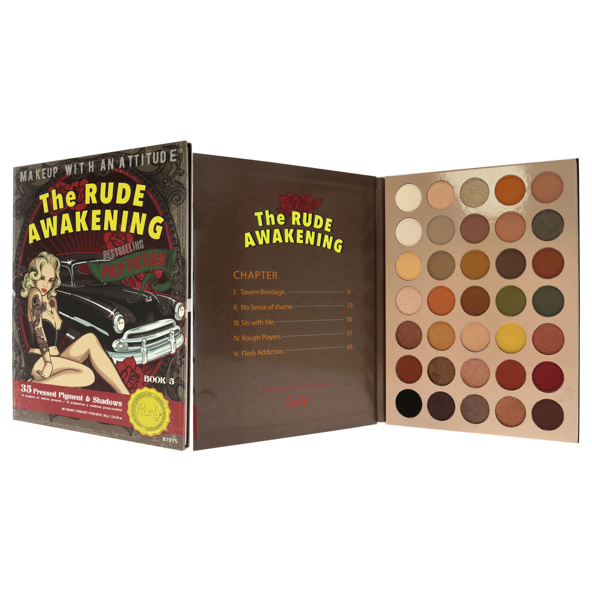 The Rude Awakening 35 Eyeshadow Palette - Book 5 by Rude Cosmetics for Women - 1.34 oz Eye Shadow, See Description, alternate image number 2