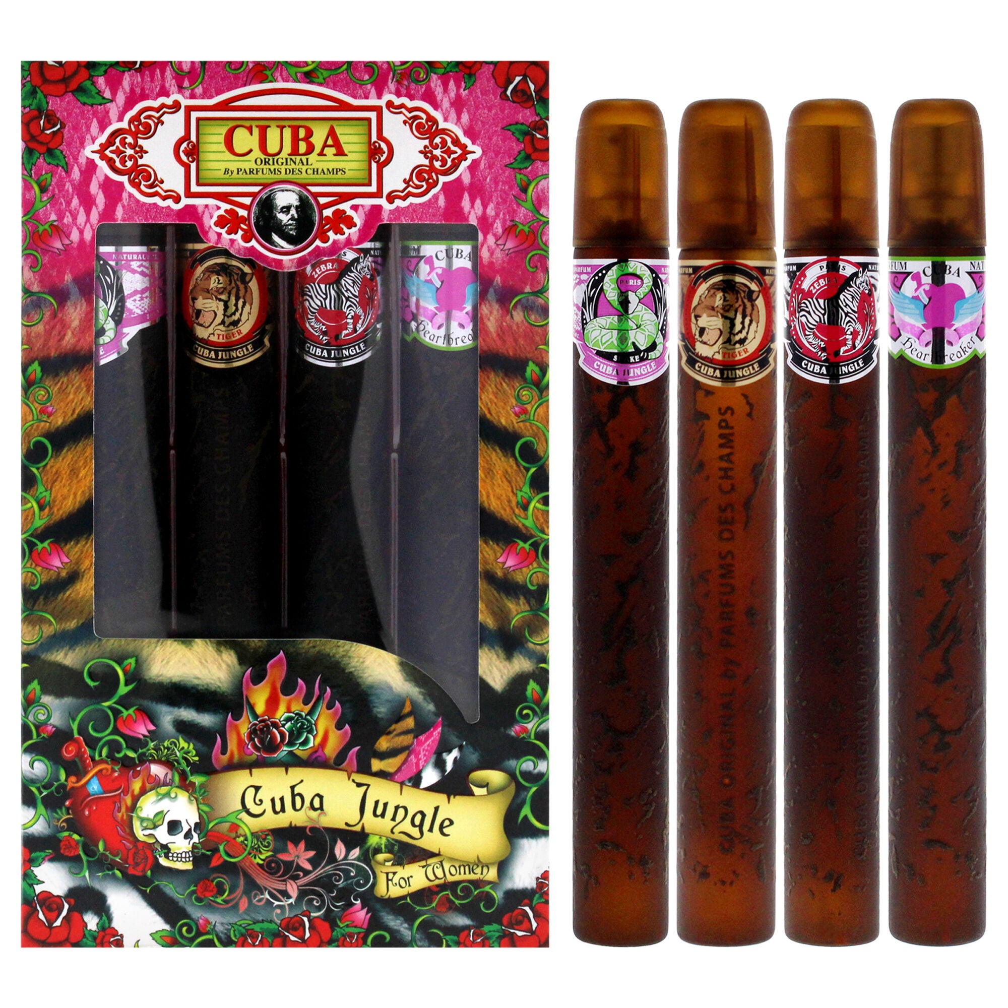 Cuba Jungle by Cuba for Women - 4 Pc Gift Set, See Description, hi-res image number 0