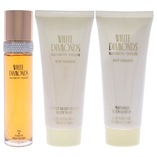 White Diamonds by Elizabeth Taylor for Women - 3 Pc Gift Set 3.3oz EDT Spray, 3.3oz Body Lotion, 3.3oz Body Wash, See Description, alternate image number 4