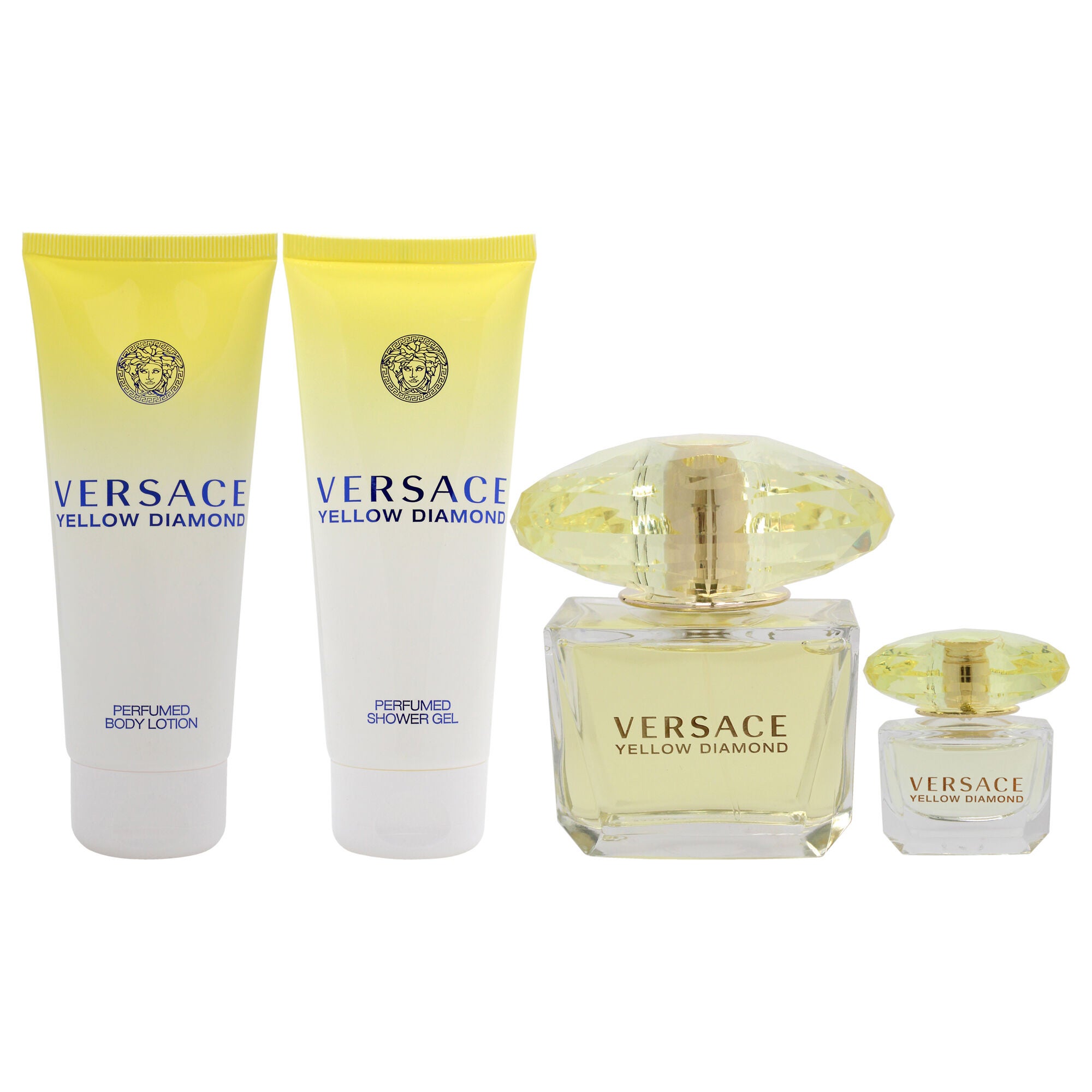 Versace Yellow Diamond by Versace for Women - 4 Pc Gift Set 3oz EDT Spray, 3.4oz Shower Gel, 3.4oz Body Lotion, 5ml EDT Spray (Mini), See Description, alternate image number 4