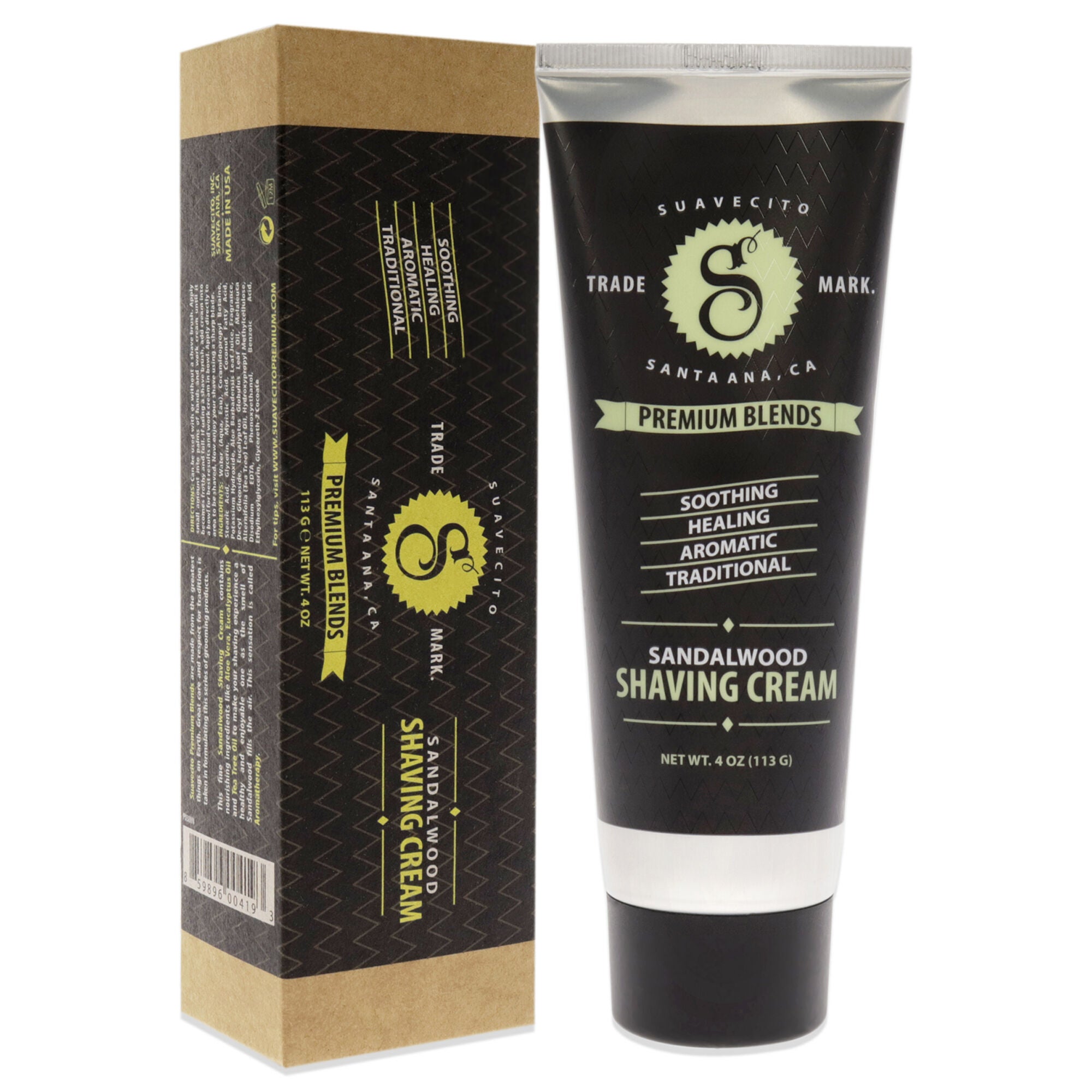 Premium Blends Shaving Creme by Suavecito for Men - 4 oz Cream, , alternate image number 6