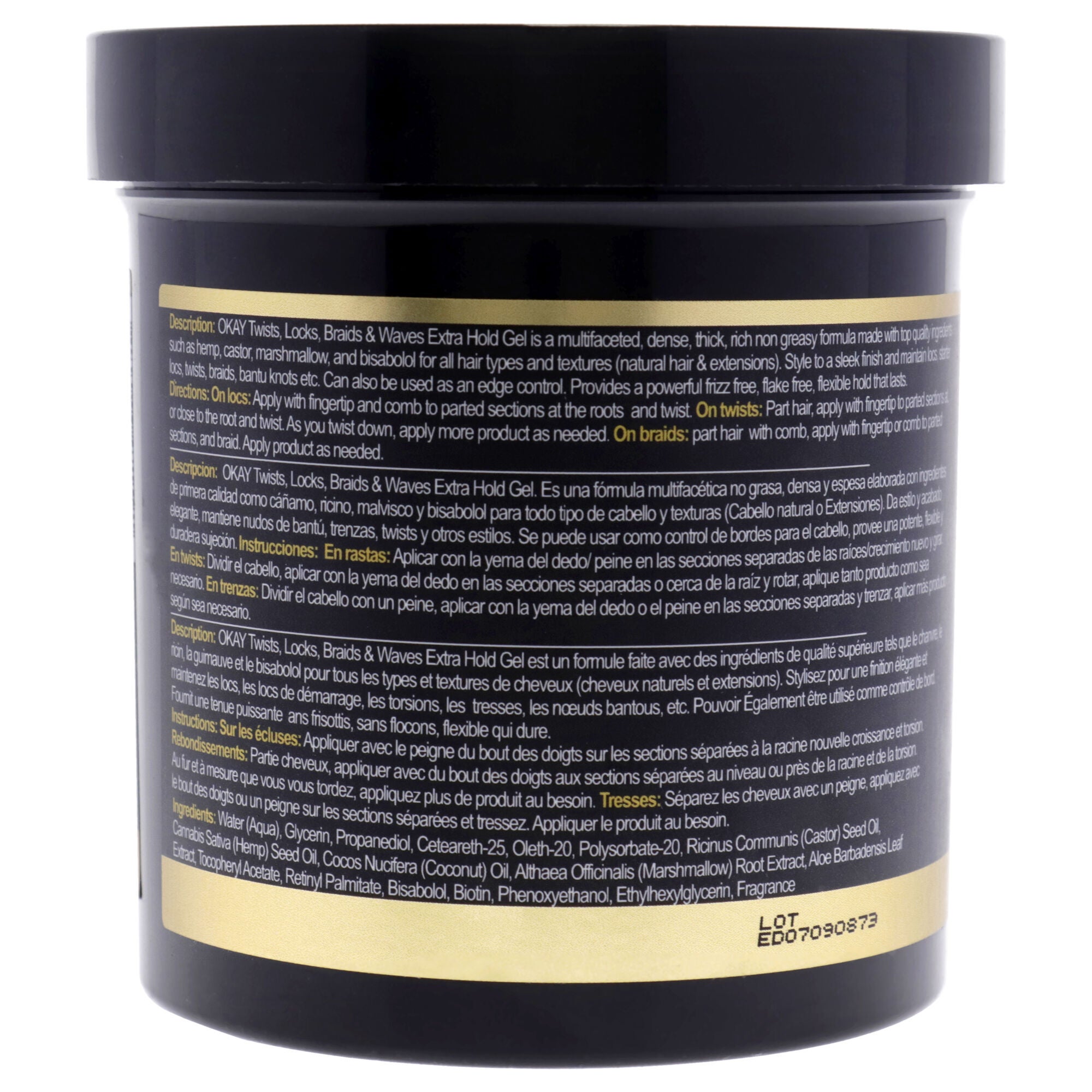 Twist and Lock Gel - Restore and Fortify-Extra Hold by Okay for Unisex - 16 oz Gel, See Description, alternate image number 1