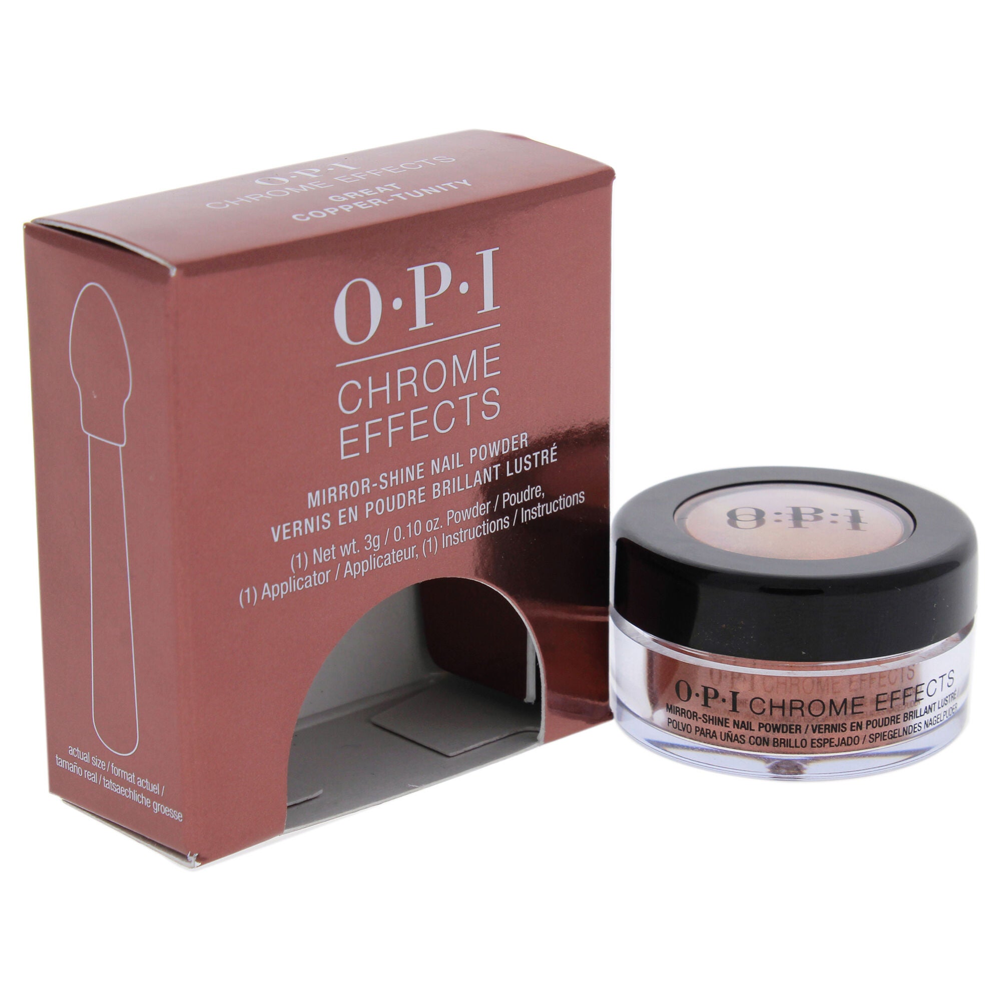 Chrome Effects Mirror Shine Nail Powder - Great Copper-Tunity by OPI for Women - 0.1 oz Nail Powder, , alternate image number 7
