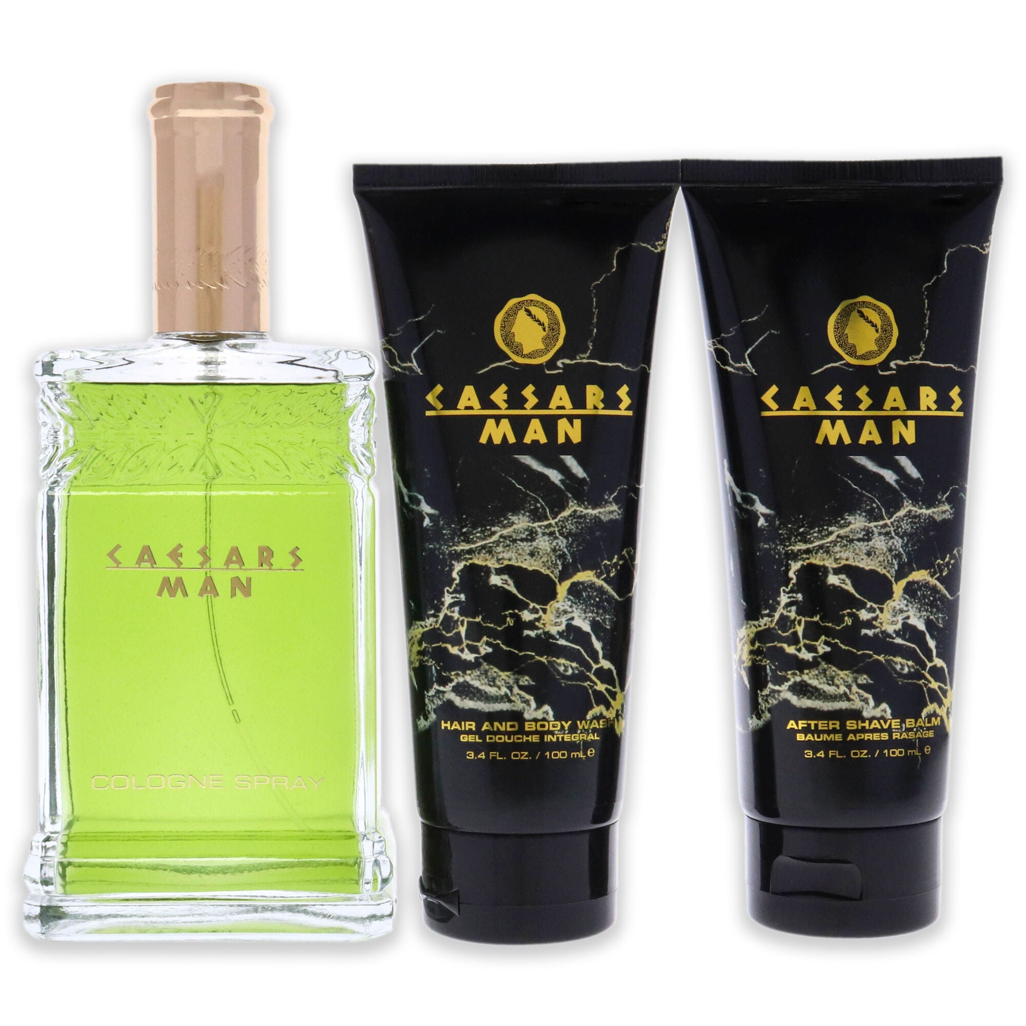 Caesars by Caesars for Men - 3 Pc Gift Set 4oz Cologne Spray, 3.3oz Hair And Body Wash, 3.3oz After Shave Balm, See Description, alternate image number 3