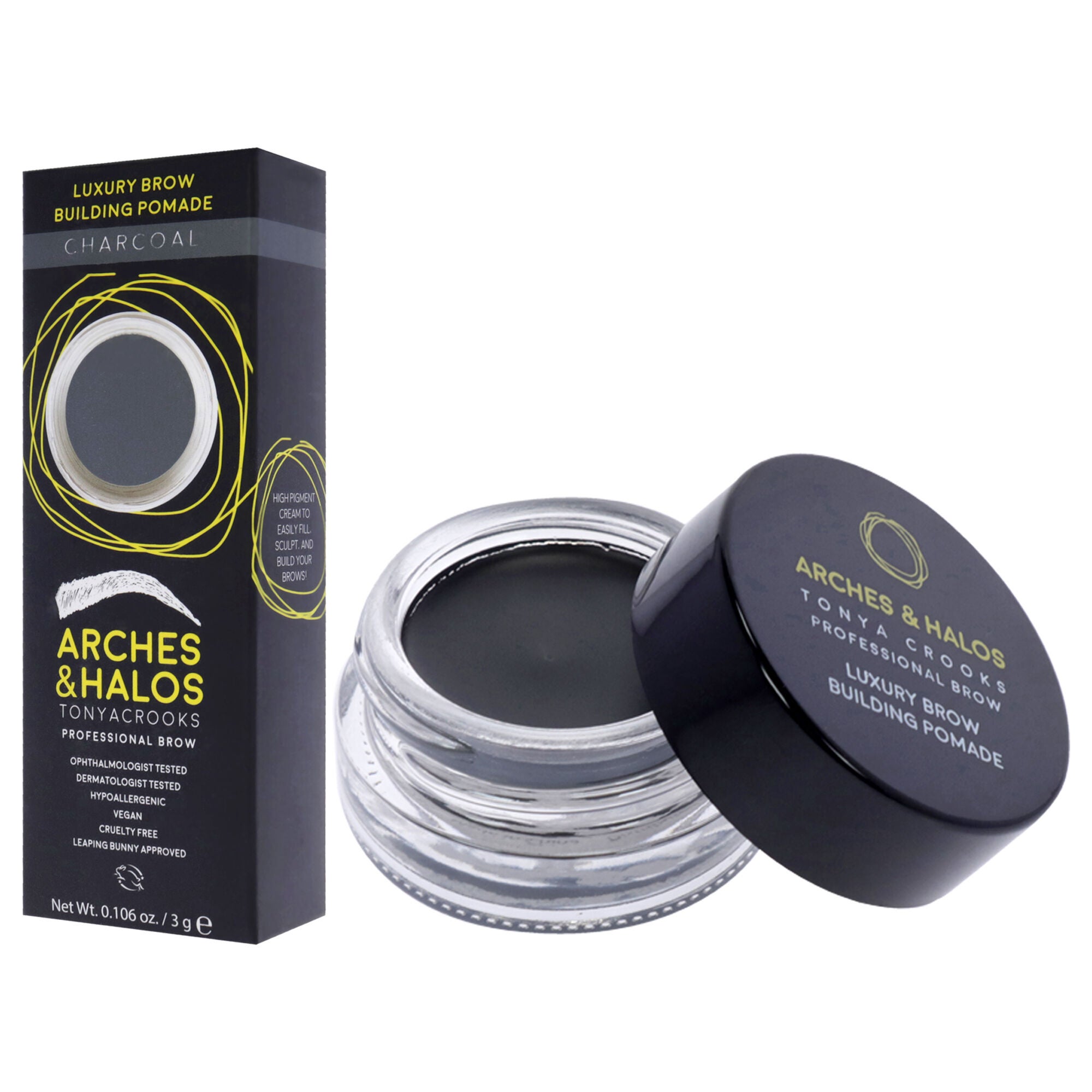 Luxury Brow Building Pomade - Charcoal by Arches and Halos for Women - 0.106 oz Pomade, See Description, alternate image number 3