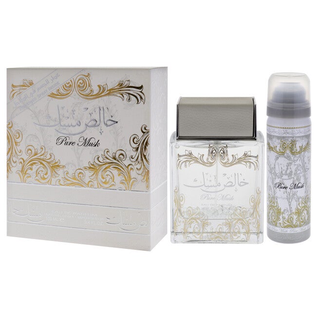 Pure Musk by Lattafa for Men - 2 Pc Gift Set 3.4oz EDP Spray, 1.7oz Perfumed Spray, See Description, alternate image number 2