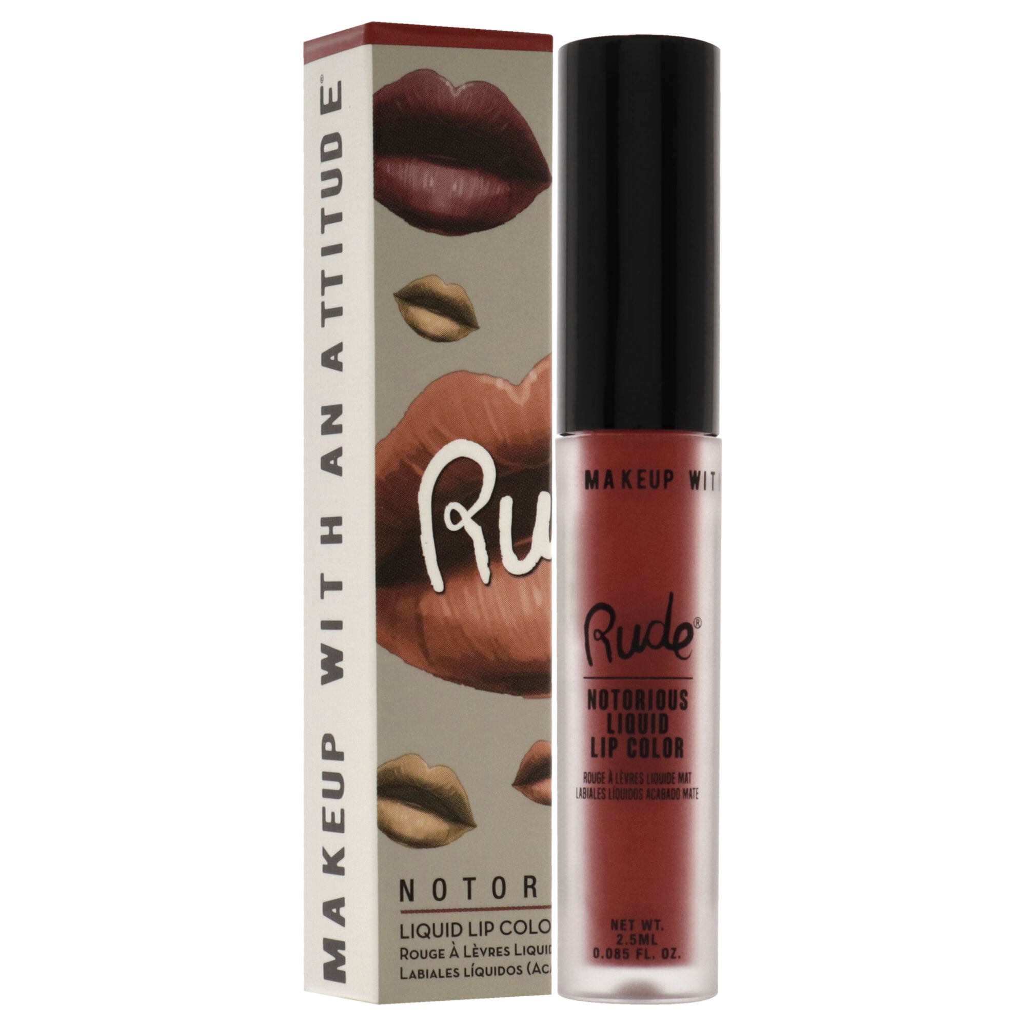 Notorious Liquid Lip Color - Poison Fruit by Rude Cosmetics for Women - 0.1 oz Lipstick, , alternate image number 6