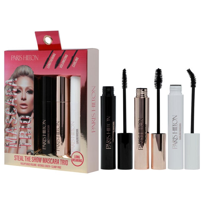 Steal The Show Mascara Trio by Paris Hilton Cosmetics for Women - 3 Pc 0.27oz Lengthening Mascara, 0.27oz Volumizing Mascara, 0.27oz Curling Mascara, See Description, alternate image number 3