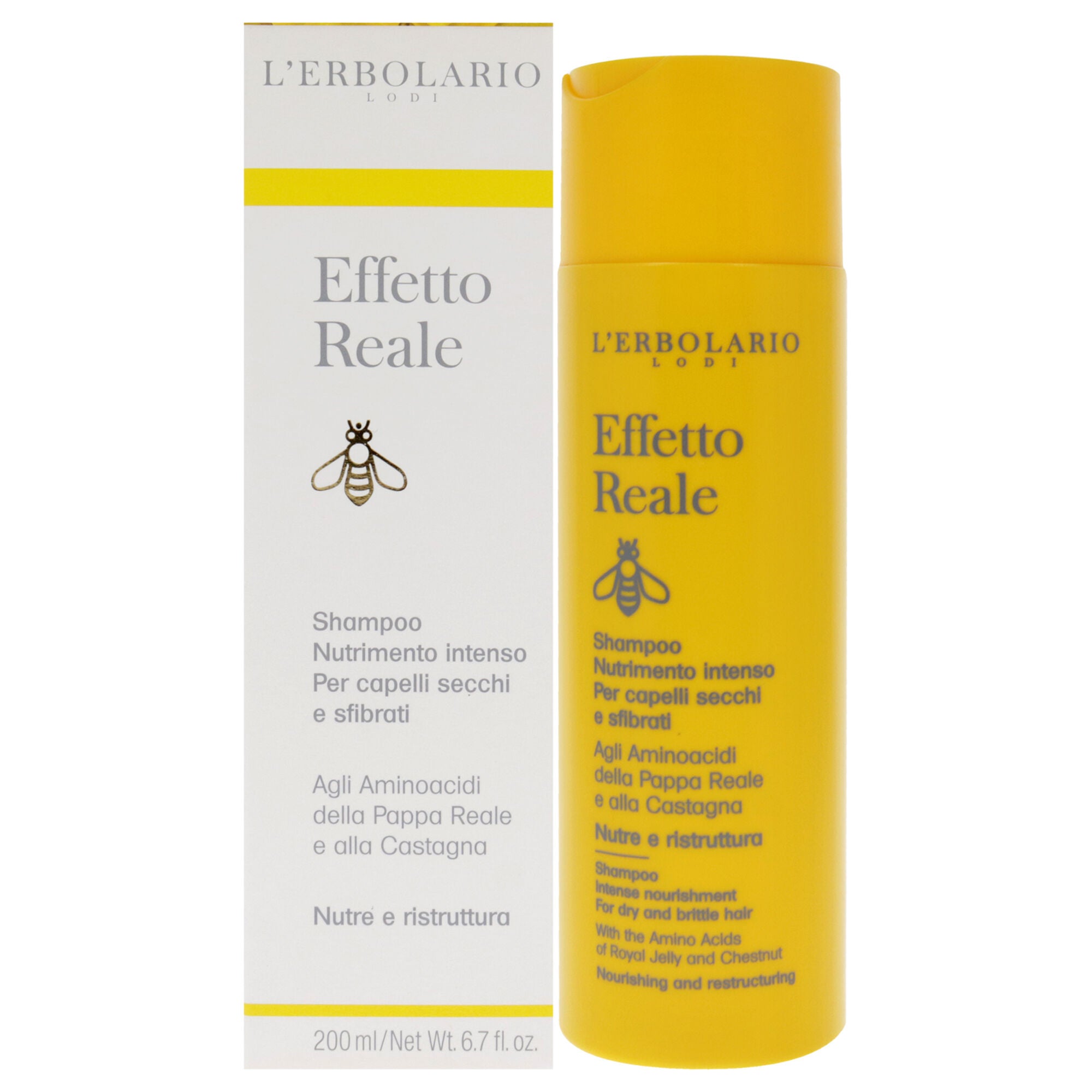 Effetto Reale Intense Nourishment Shampoo by LErbolario for Unisex - 6.7 oz Shampoo, See Description, hi-res image number 0
