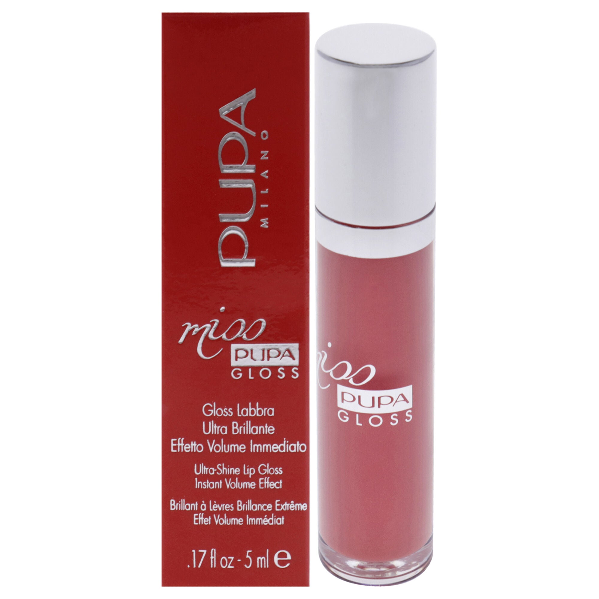 Miss Pupa Gloss Ultra-Shine Lip Gloss - 302 Ingenious Pink by Pupa Milano for Women - 0.17 oz Lip Gloss, See Description, hi-res image number 0