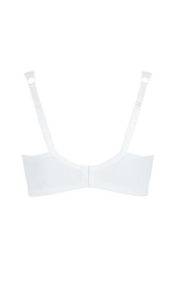 Embroidered Full Support Underwire Bra - white, , alternate image number null