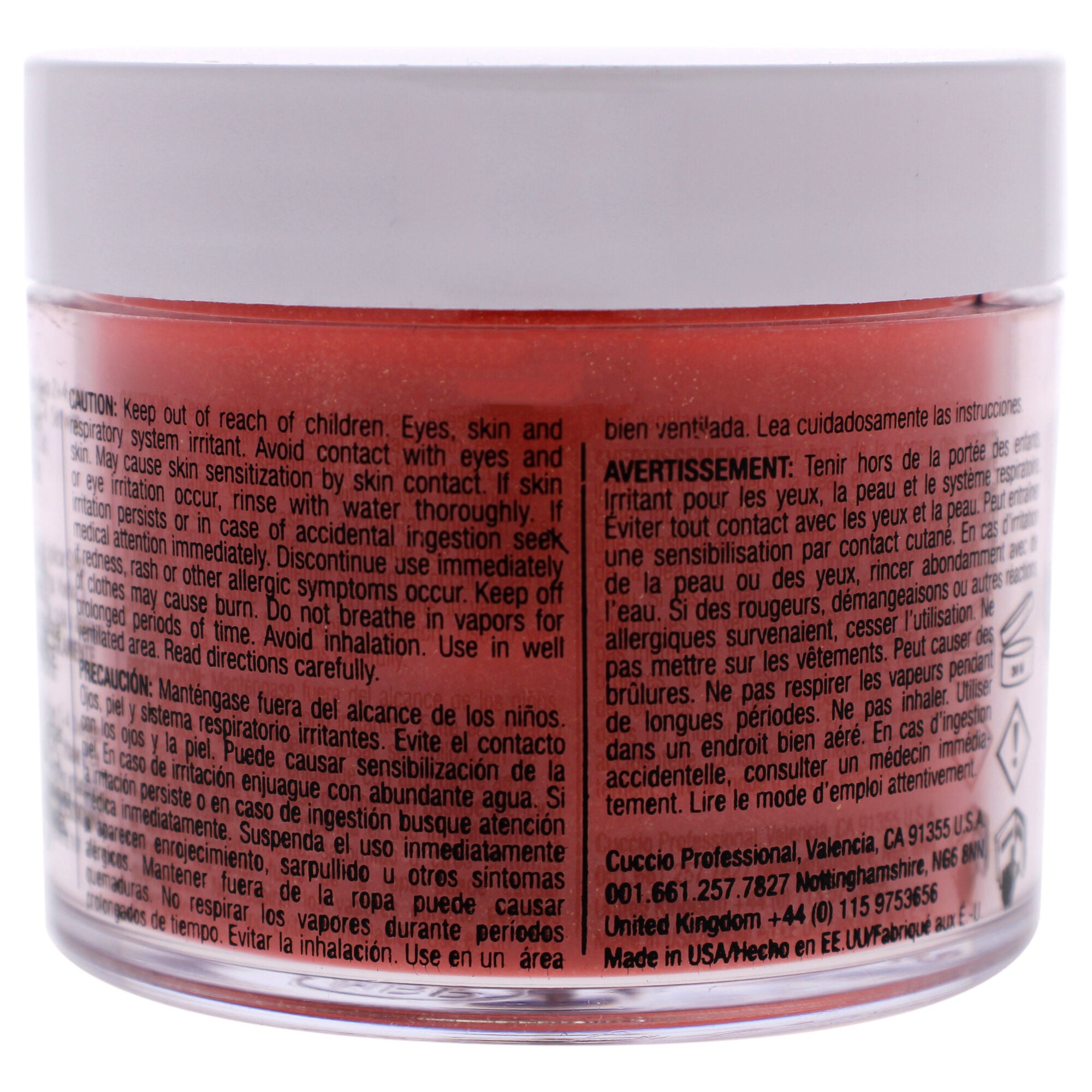 Pro Powder Polish Nail Colour Dip System - Orange With Gold Mica by Cuccio Colour for Women - 1.6 oz Nail Powder, See Description, alternate image number 1