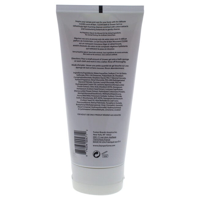 Clean Rain Bath and Shower Gel by Clean for Women - 6 oz Shower Gel, , alternate image number null