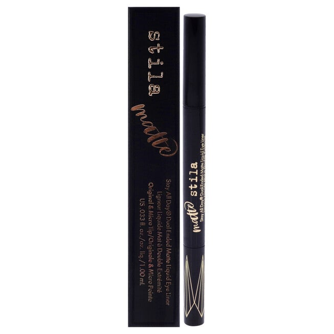Stay All Day Dual-Ended Matte Liquid Eye Liner - Intense Black by Stila for Women - 0.33 oz Eye Liner, See Description, hi-res image number 0