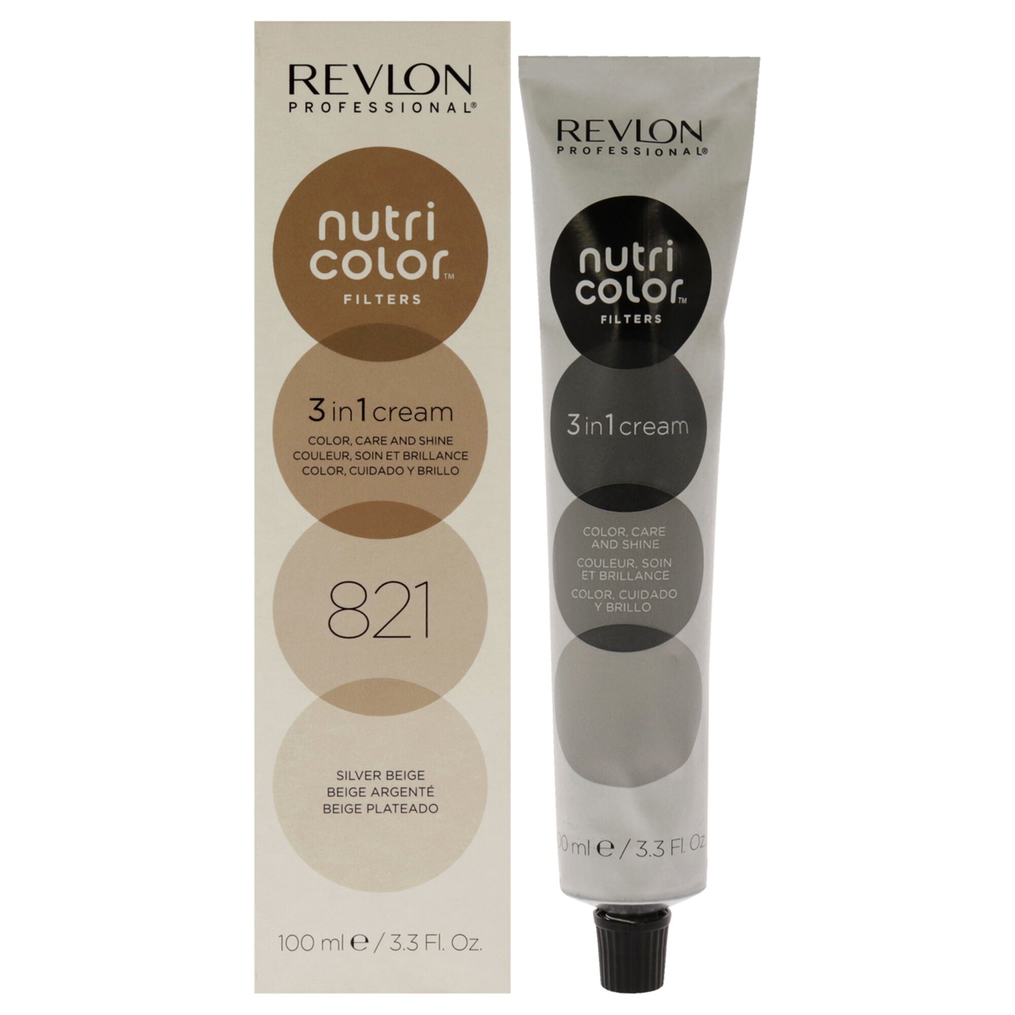Nutri Color Cream - 821 Silver Beige by Revlon for Unisex - 3.3 oz Hair Color, See Description, hi-res image number 0