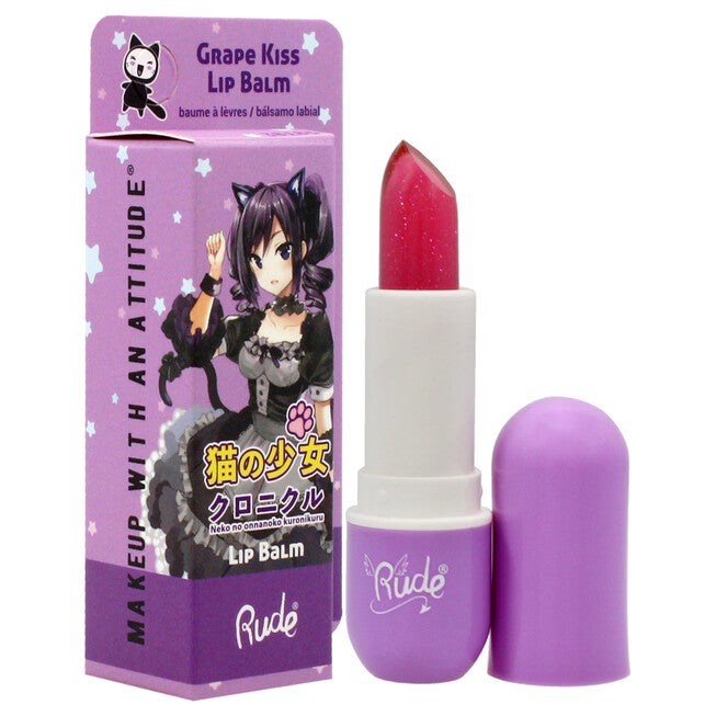 Manga Collection Lip Balm - Grape Kiss by Rude Cosmetics for Women - 0.123 oz Lip Balm, See Description, alternate image number 2