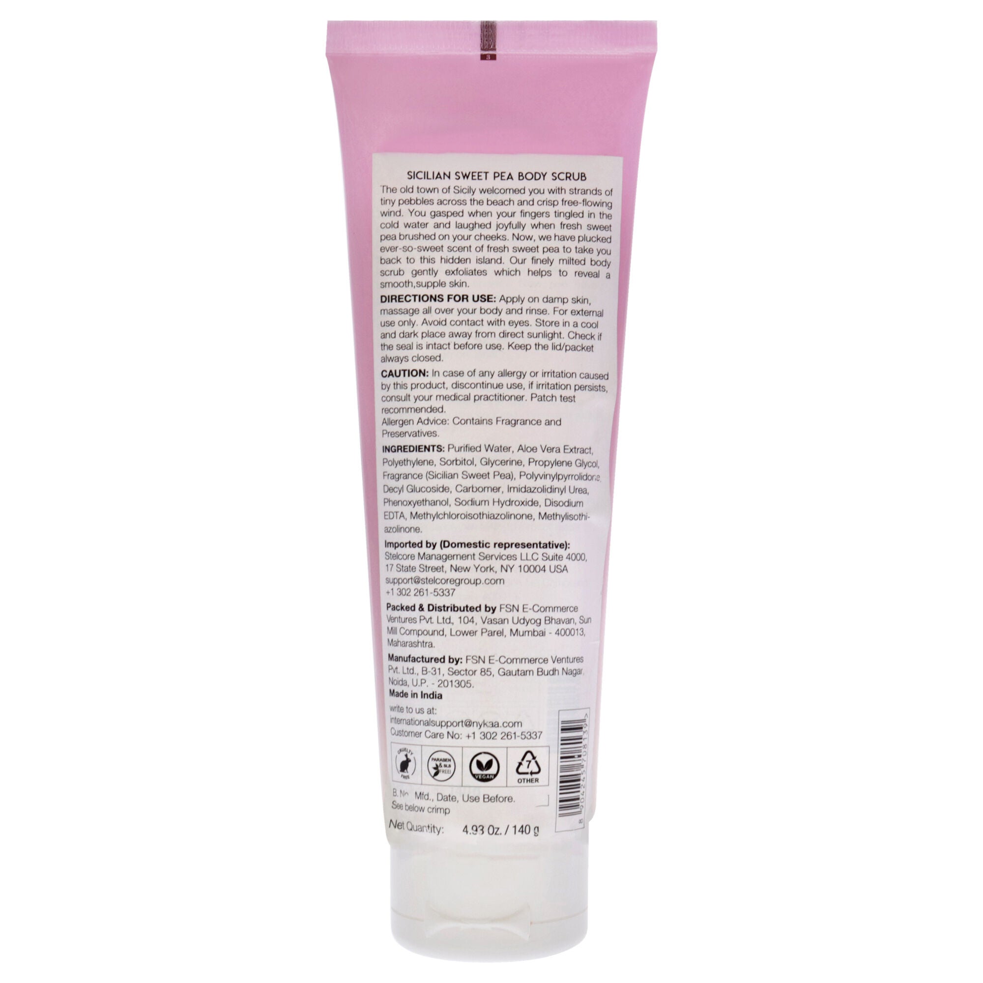 Wanderlust Body Scrub - Sicilian Sweet Pea by Nykaa Naturals for Women - 4.93 oz Scrub, , alternate image number 3