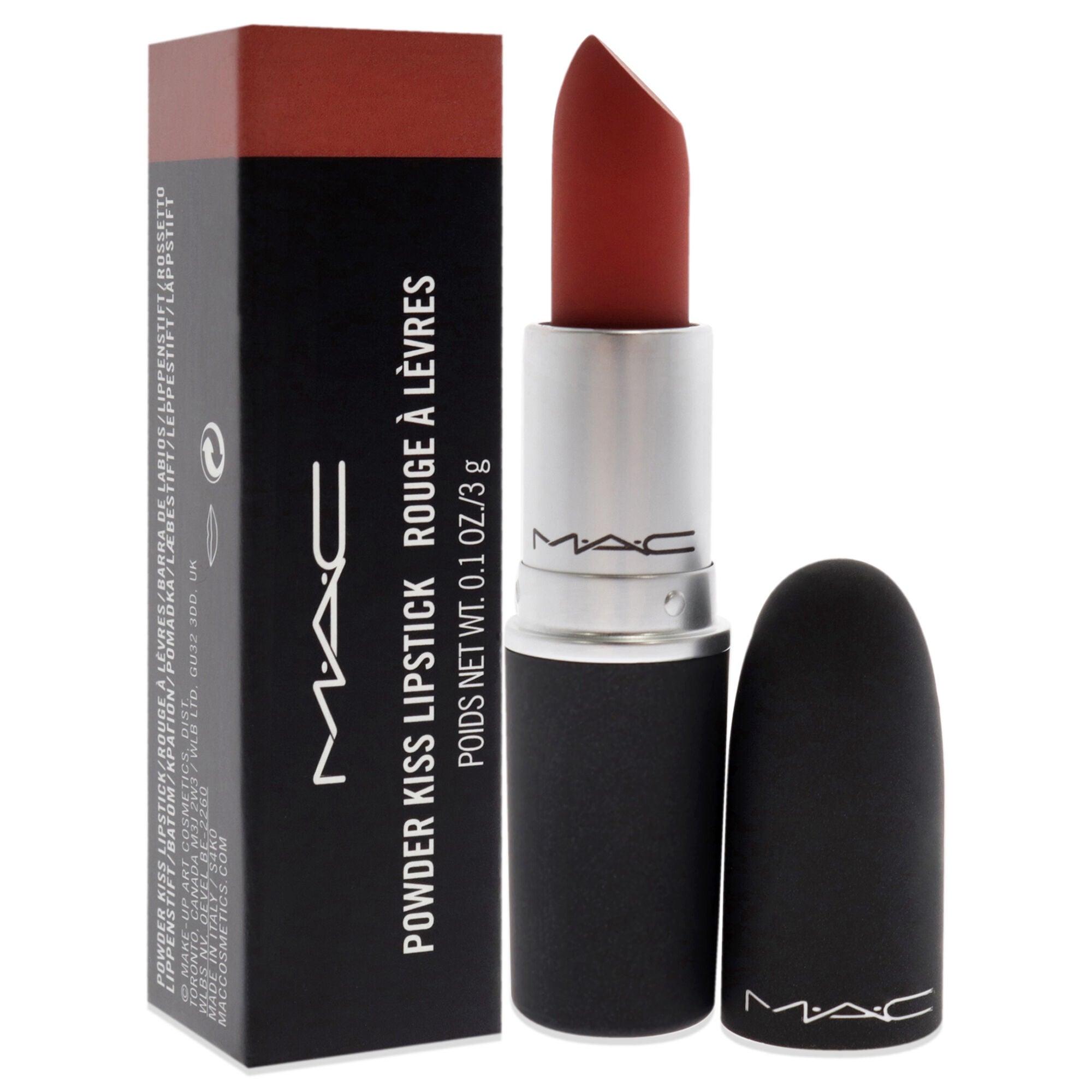 Powder Kiss Lipstick - 316 Devoted To Chili by MAC for Women - 0.1 oz Lipstick, See Description, alternate image number 2