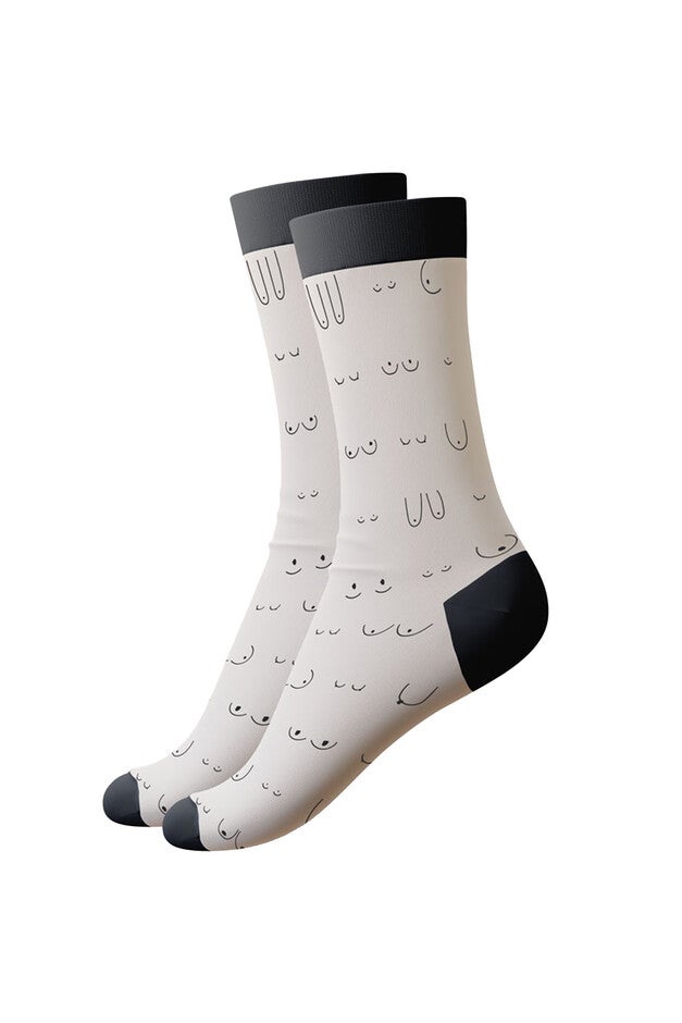 The Breast Socks, BlackCream / Beige, hi-res image number null
