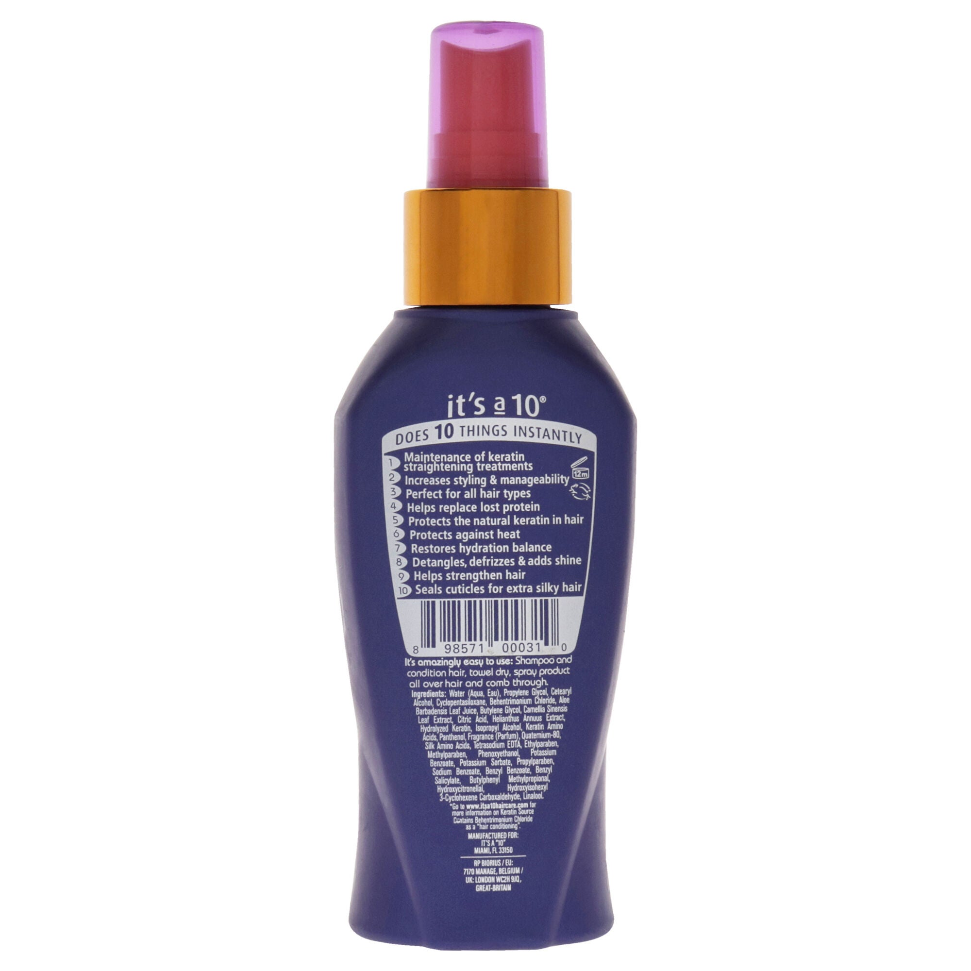 Miracle Leave In Plus Keratin by Its A 10 for Unisex - 4 oz Spray, , alternate image number 4