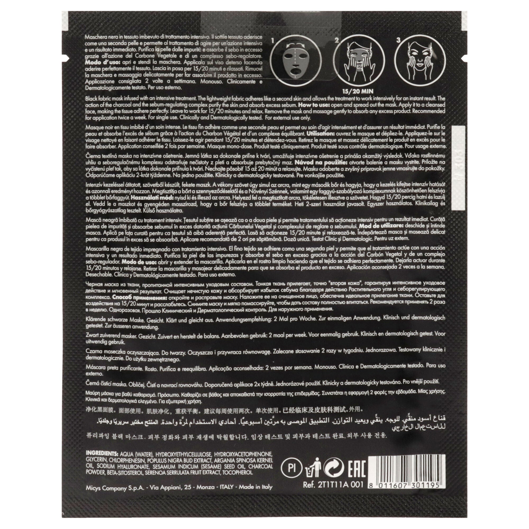 Purifying Black Mask by Pupa Milano for Unisex - 0.57 oz Mask, , alternate image number 3