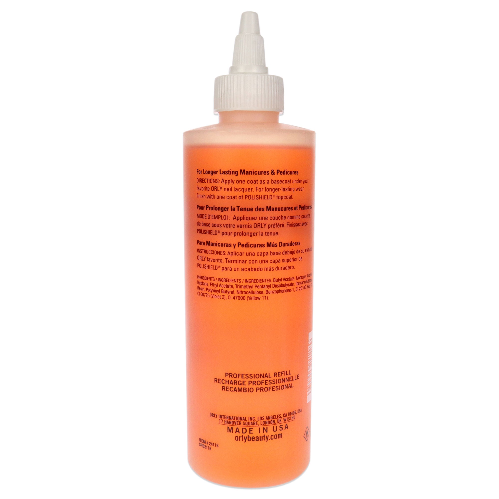 Bonder Rubberized Basecoat by Orly for Women - 8 oz Nail Polish, Orange, alternate image number 1