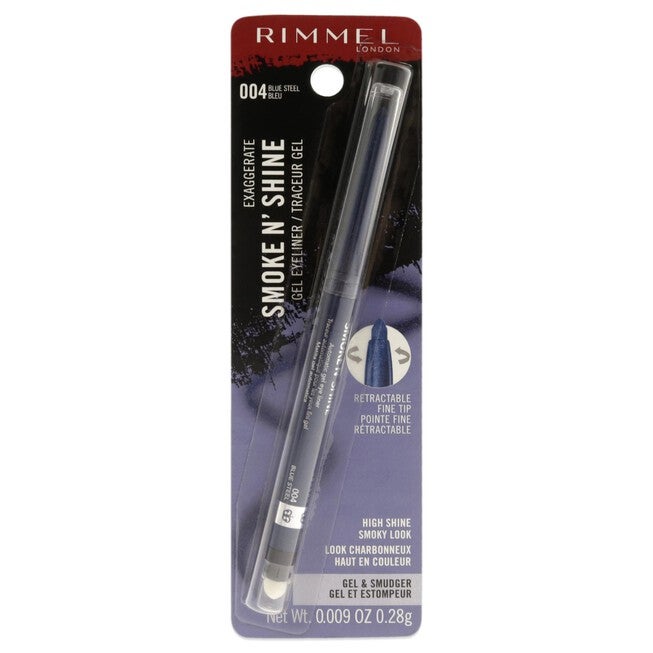 Exaggerate Smoke N Shine Eyeliner Gel - 004 Blue Steel by Rimmel London for Women - 0.009 oz Eyeliner, , alternate image number null