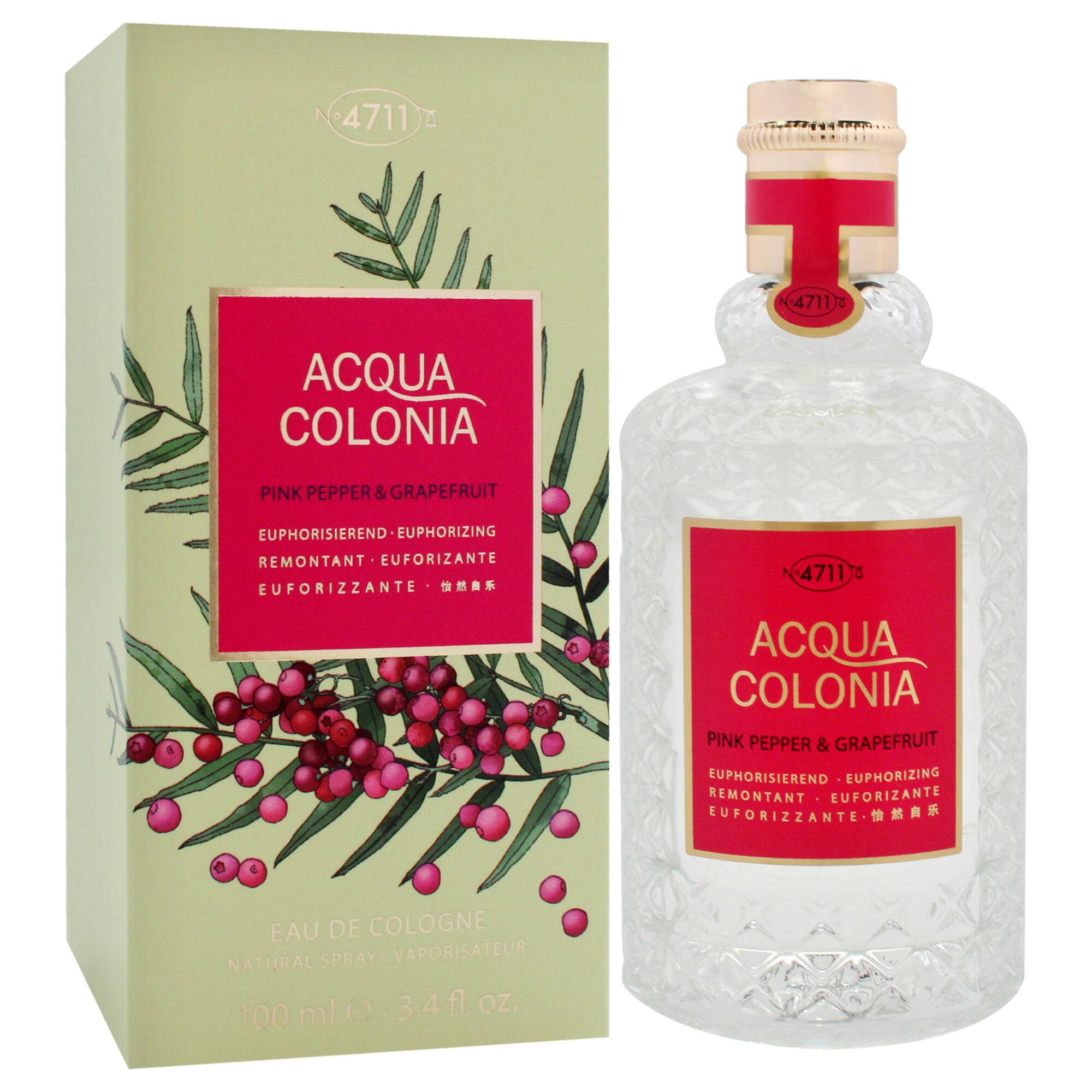 4711 Acqua Colonia - Pink Pepper and Grapefruit by Muelhens for Unisex - 3.4 oz EDC Spray, See Description, alternate image number 2