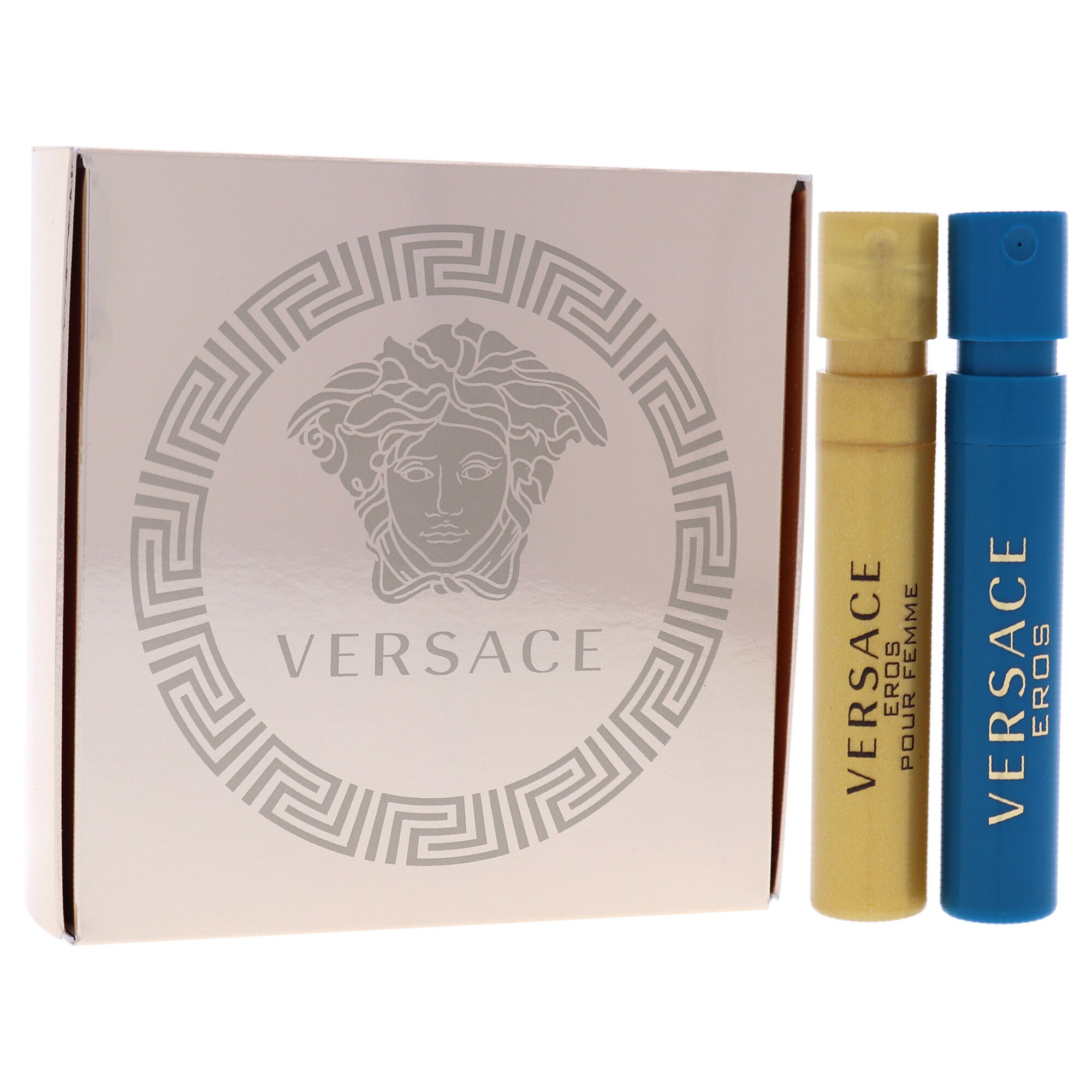 Versace Eros by Versace for Unisex - 2 Pc Mini Gift Set 1ml Pour Femme EDP Spray, 1ml Pour Homme EDT Spray, See Description, alternate image number 2