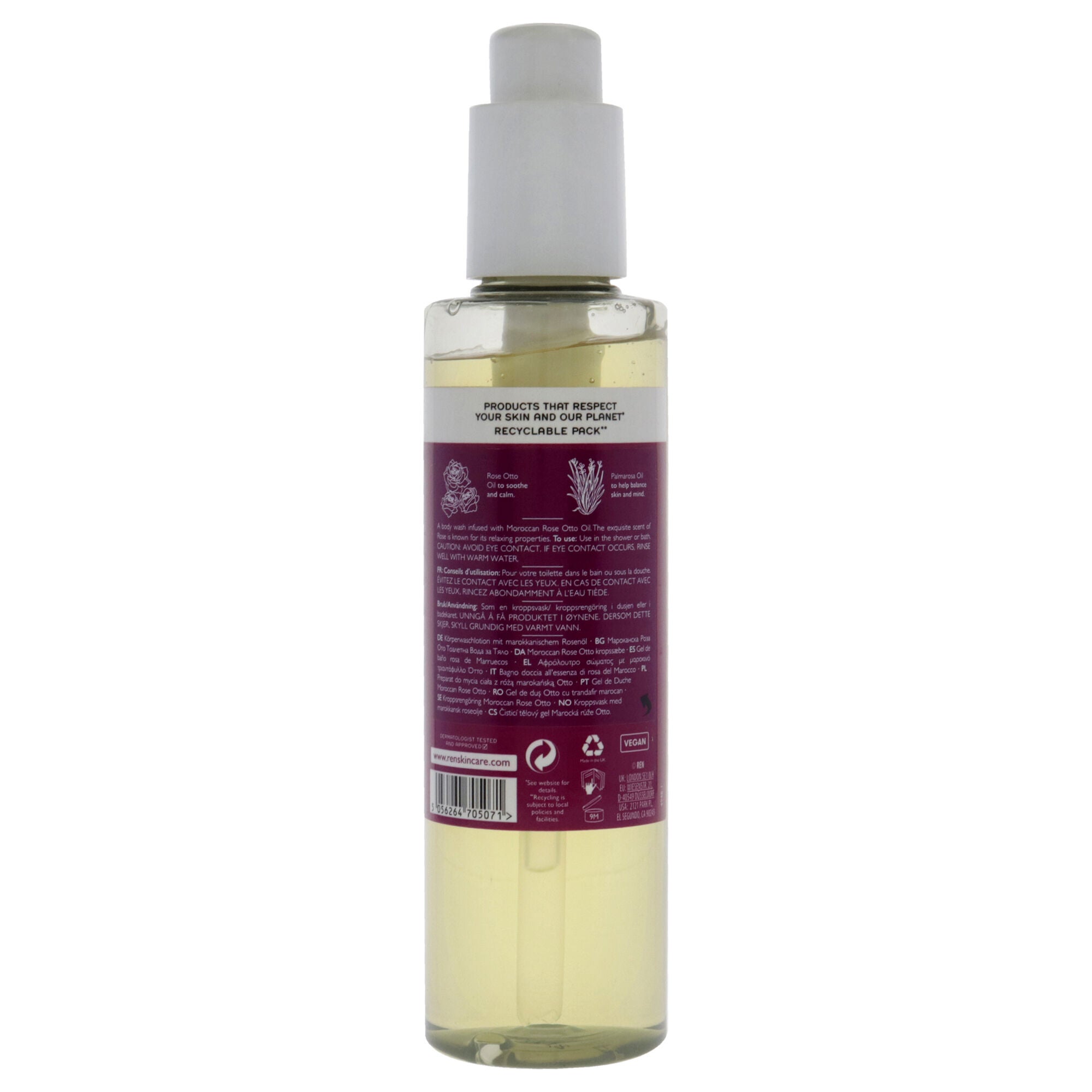 Moroccan Rose Otto Body Wash by REN for Unisex - 6.8 oz Body Wash, , alternate image number 6