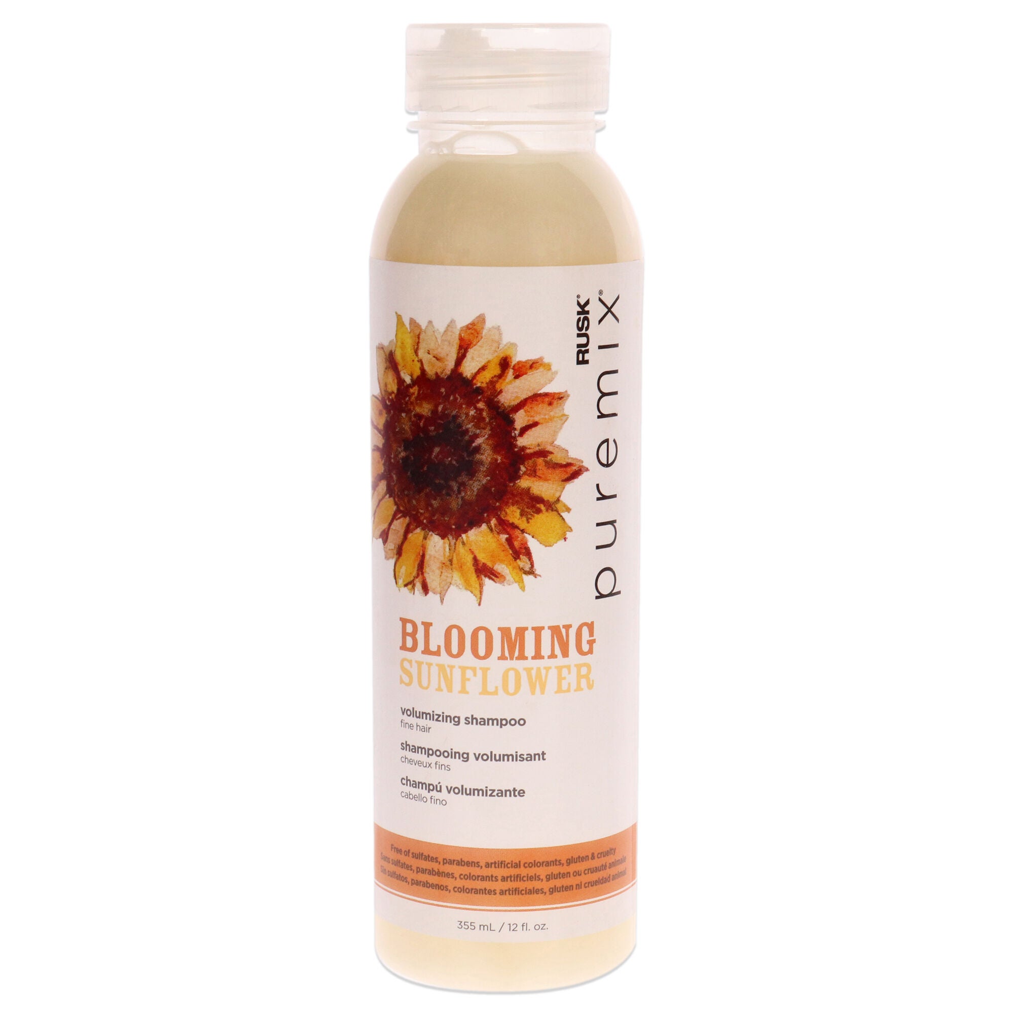 Puremix Blooming Sunflower Volumizing Shampoo - Fine Hair by Rusk for Unisex - 12 oz Shampoo, See Description, hi-res image number 0