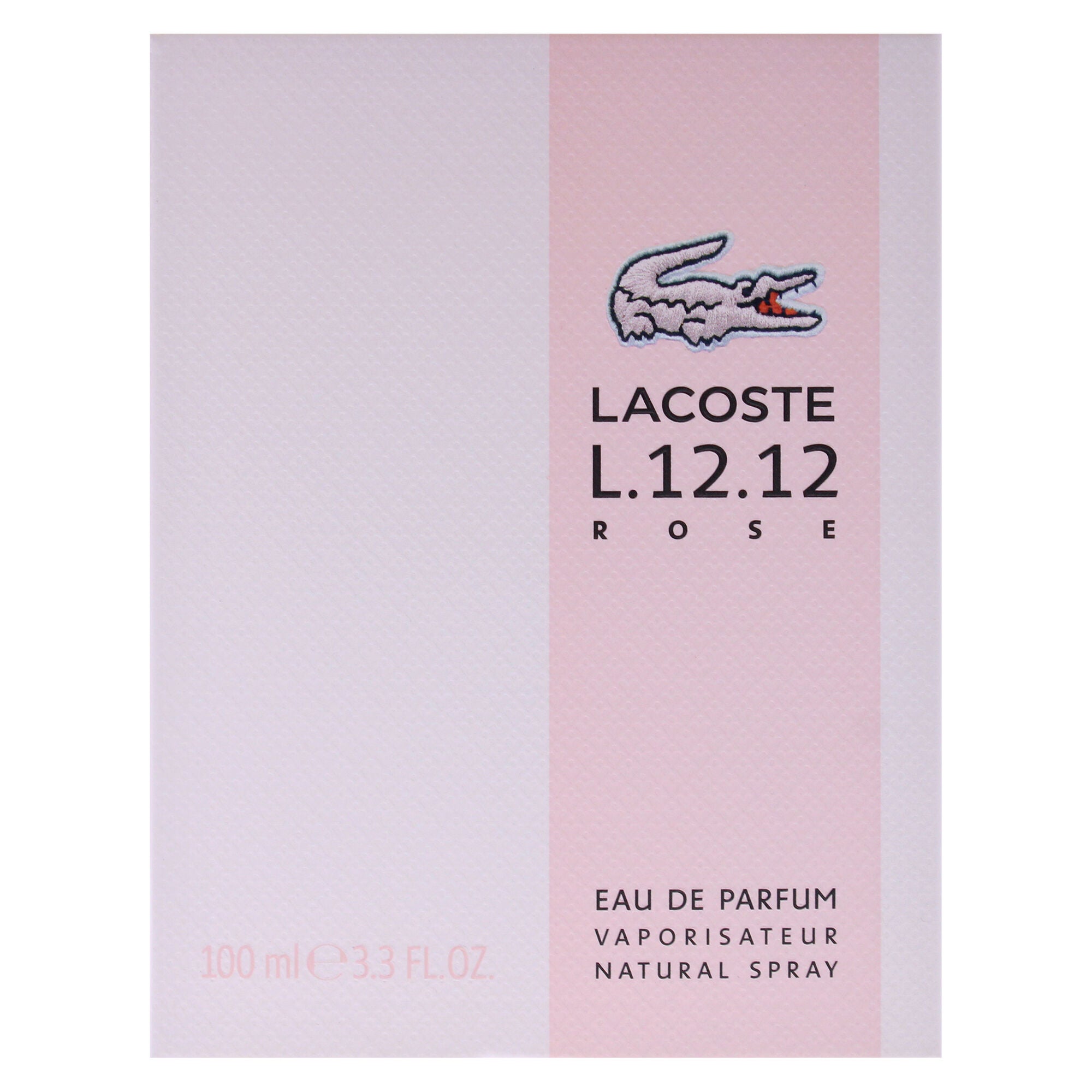 Lacoste Eau De L.12.12 Rose by Lacoste for Women - 3.3 oz EDP Spray, Clear, alternate image number 4
