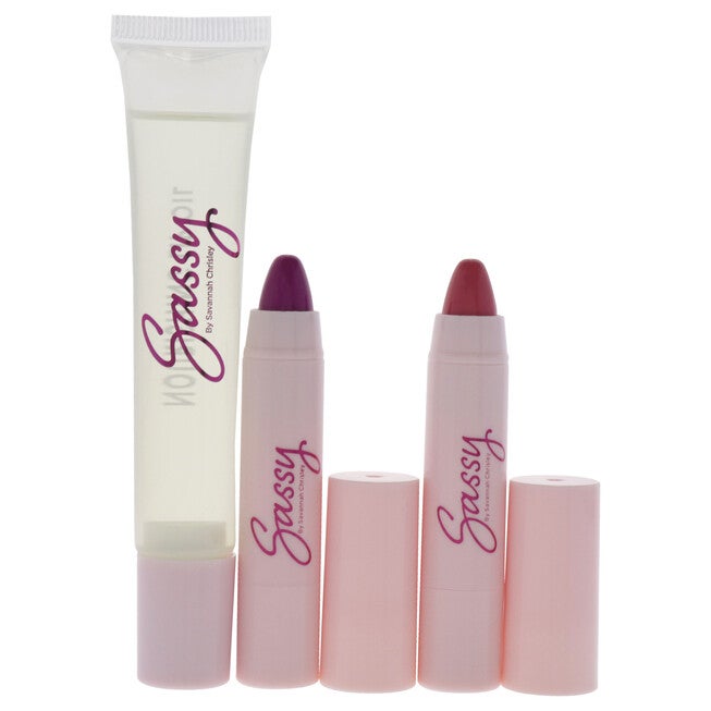 Breakup Collection Lip Kit - Heartbreaker by Sassy by Savannah Chrisley for Women - 3 Pc Nourishing Lip Oil, 2Pc Tinted Lip Balms, See Description, alternate image number 4