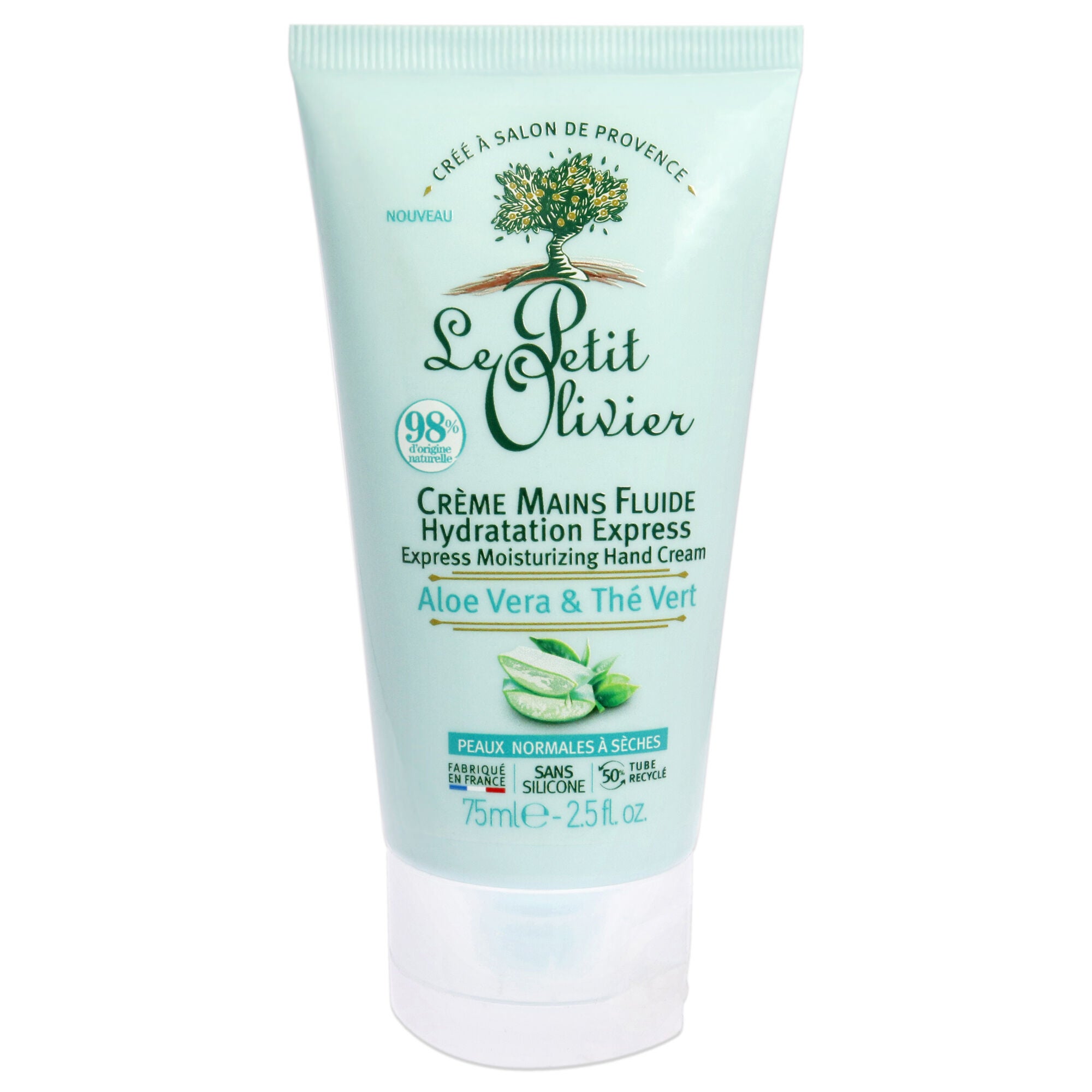 Express Moisturizing Hand Cream - Aloe Vera and Green Tea by Le Petit Olivier for Women - 2.5 oz Cream, , alternate image number 4