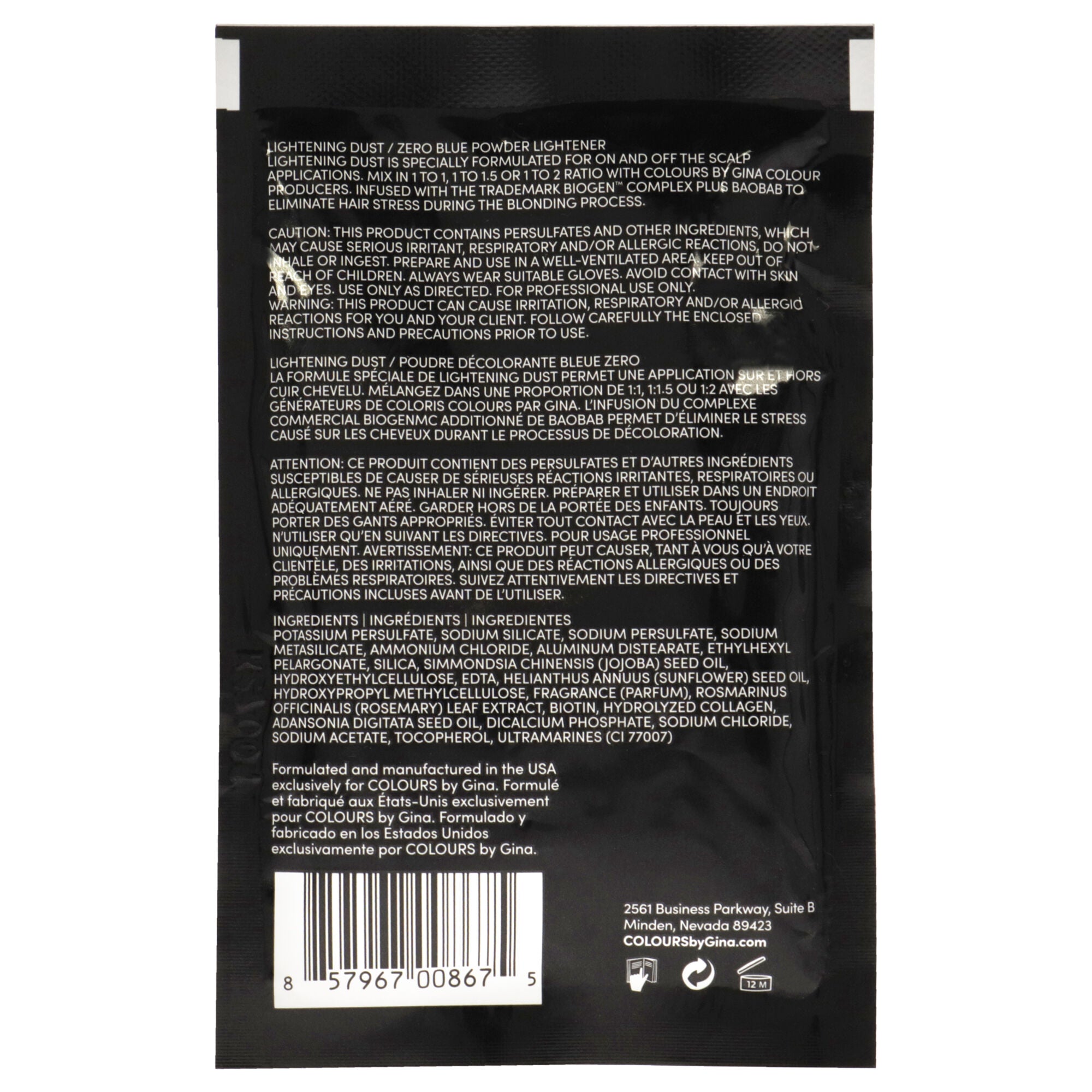 Lightening Dust by Colours by Gina for Unisex - 1 oz Hair Color, See Description, alternate image number 2