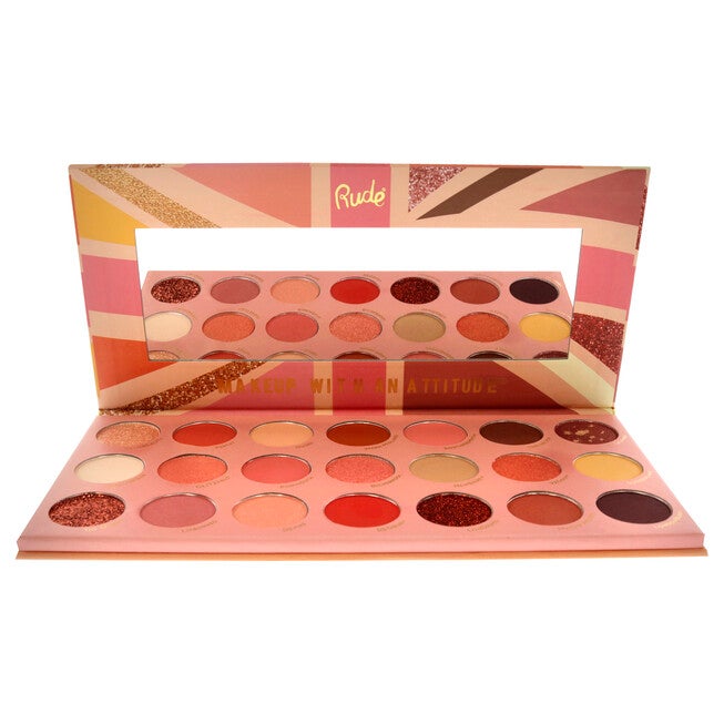 United Peachy Nudes - 21 Pressed Pigment and Shadows Palette by Rude Cosmetics for Women - 0.74 oz Eye Shadow, , alternate image number null