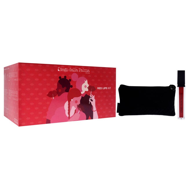Red Lips Kit by Diego Dalla Palma for Women - 3 Pc 0.3oz Push Up Gloss Lip Gloss - 51, 0.04oz Makeupstudio Stay On Me Lip Liner - 46, Pouch, , alternate image number 6