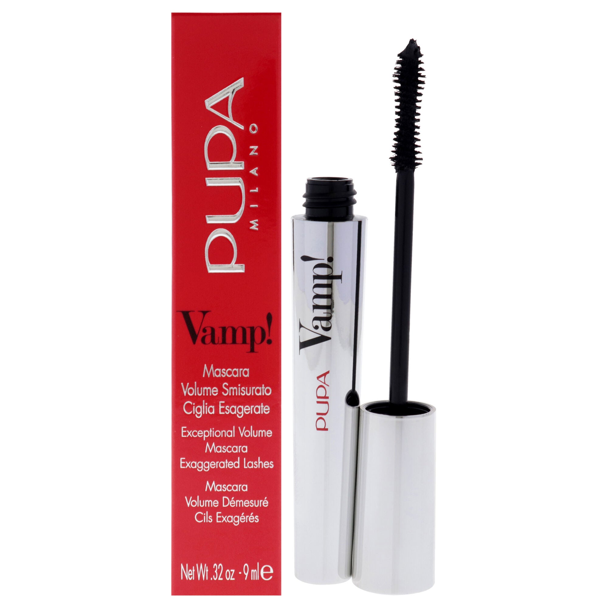 Vamp! Mascara - 100 Extra Black by Pupa Milano for Women - 0.32 oz Mascara, See Description, hi-res image number 0