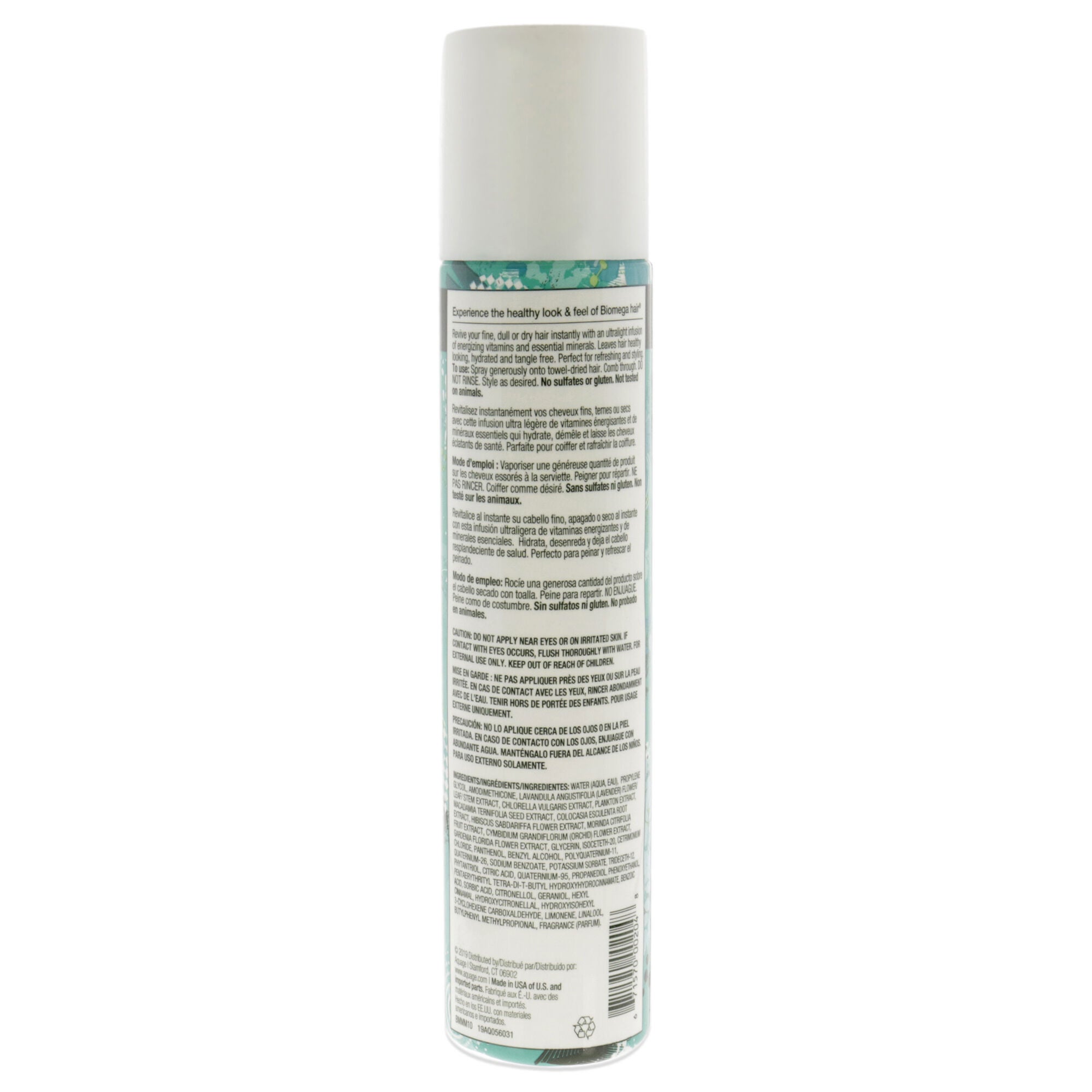 Biomega Moisture Mist Leave In Conditioner by Aquage for Unisex - 10 oz Leave In Conditioner, , alternate image number 4