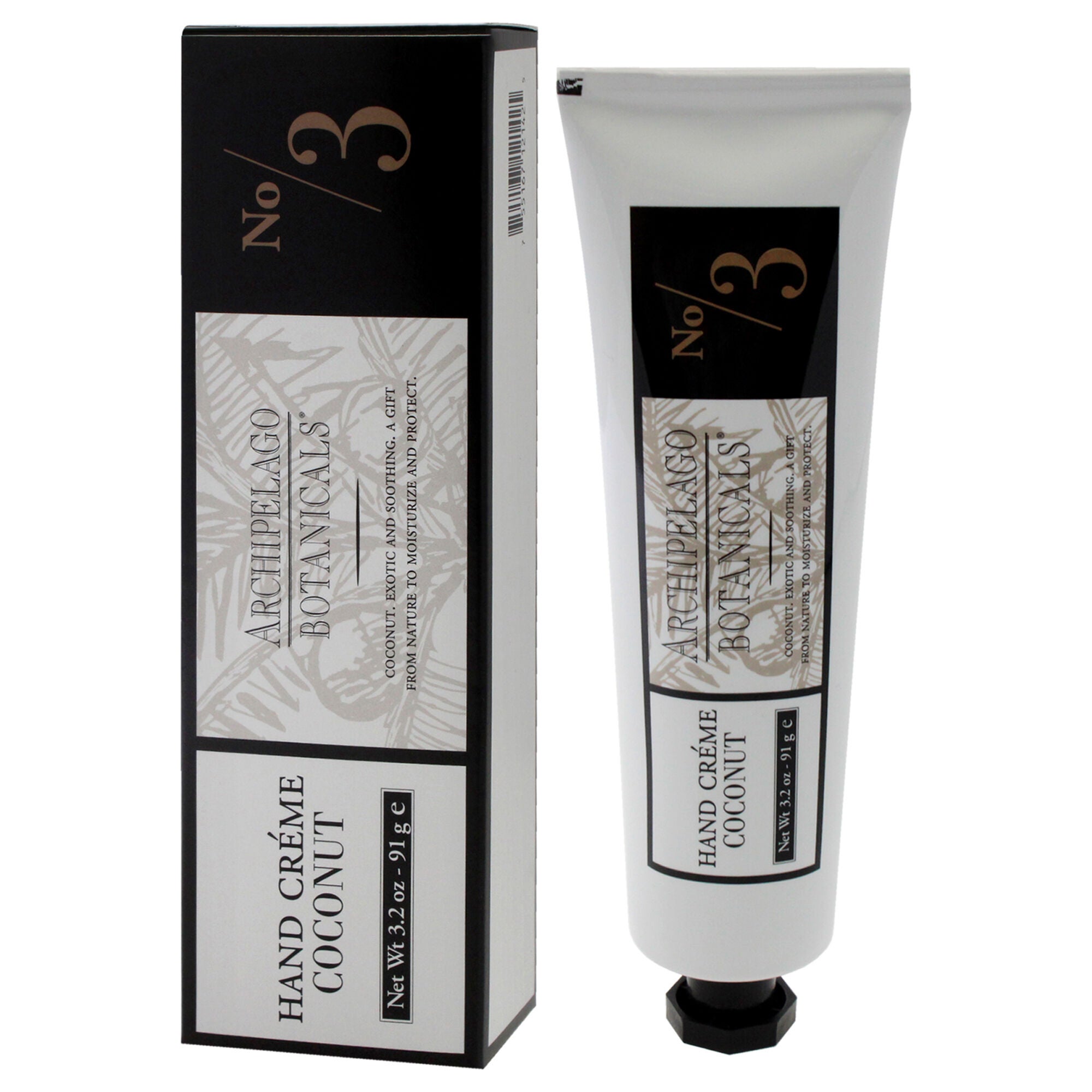 Hand Cream - Coconut by Archipelago Botanicals for Unisex - 3.2 oz Cream, White, alternate image number 4