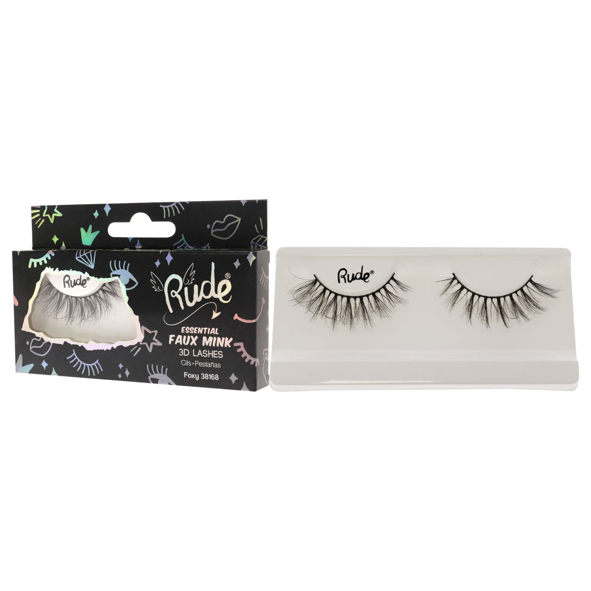 Essential Faux Mink 3D Lashes - Foxy by Rude Cosmetics for Women - 1 Pc Pair, , alternate image number 7