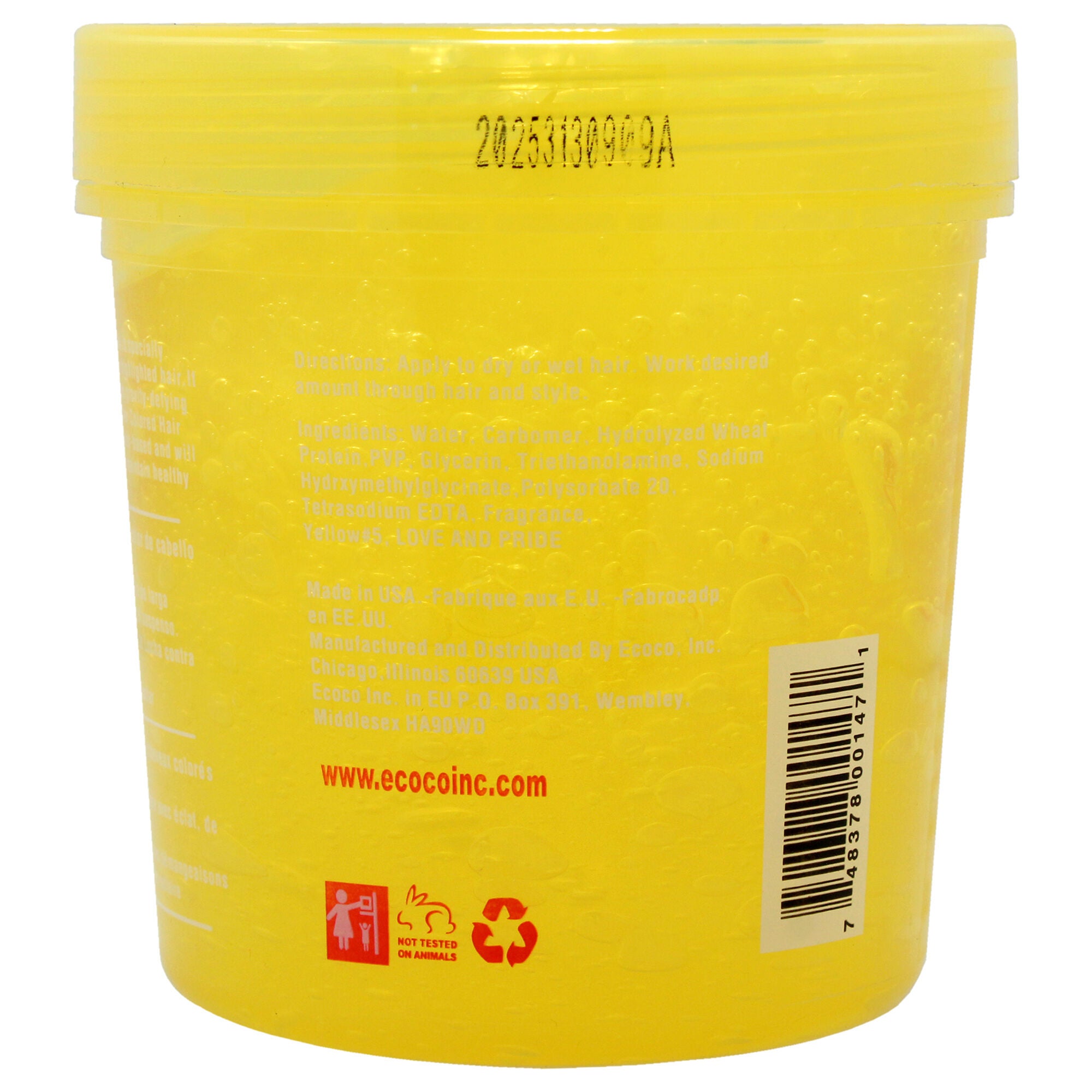 Eco Style Gel - Colored Hair by Ecoco for Unisex - 24 oz Gel, See Description, alternate image number 2