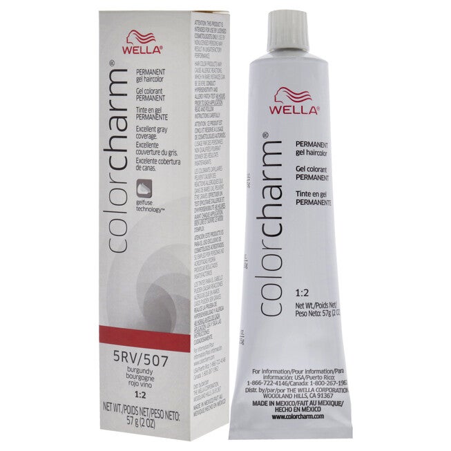 Color Charm Permanent Hair Color Gel - 5RV 507 Burgundy by Wella for Unisex - 2 oz Hair Color, See Description, alternate image number 3