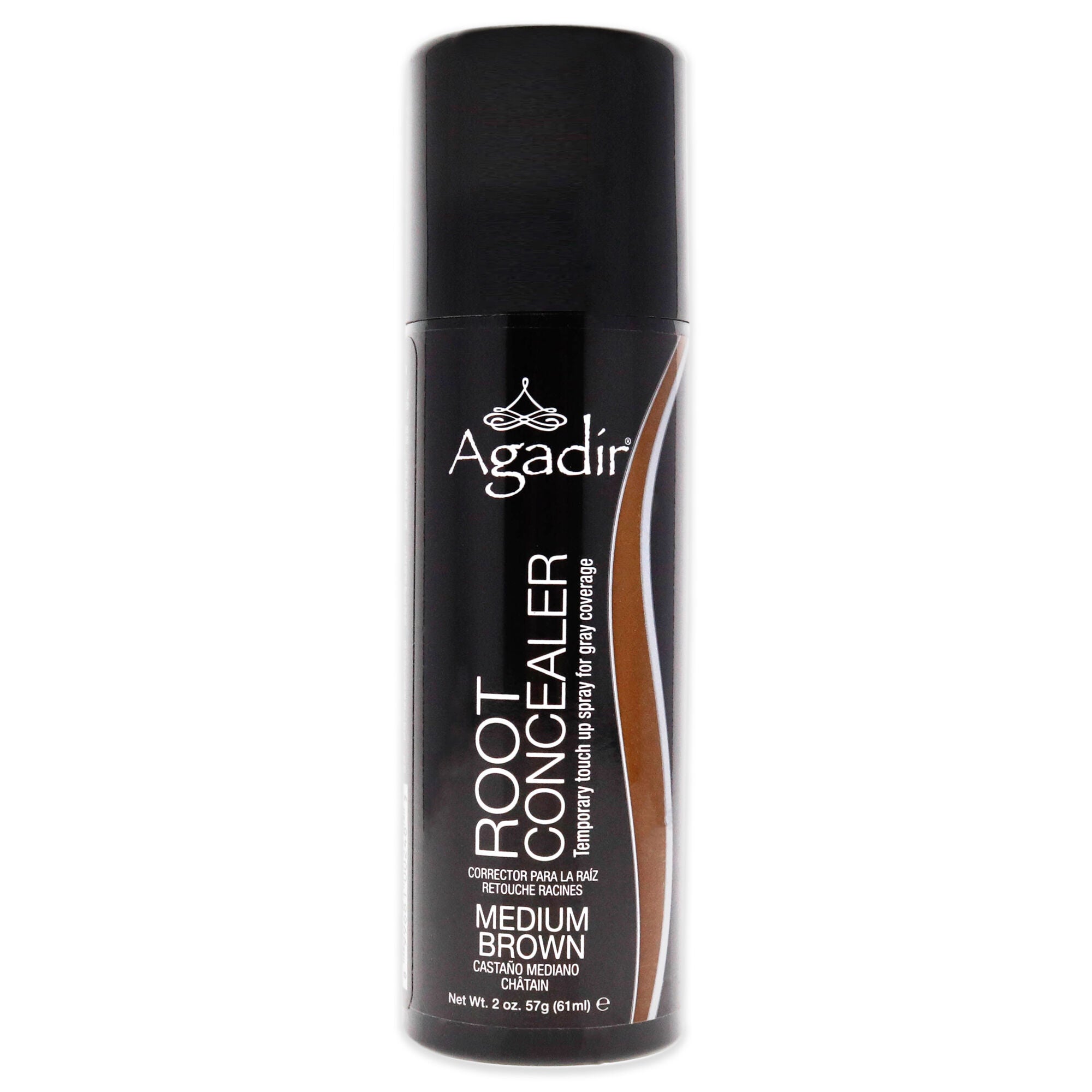 Root Concealer Temporary Touch Up Spray - Medium Brown by Agadir for Unisex - 2 oz Hair Color, , alternate image number 3